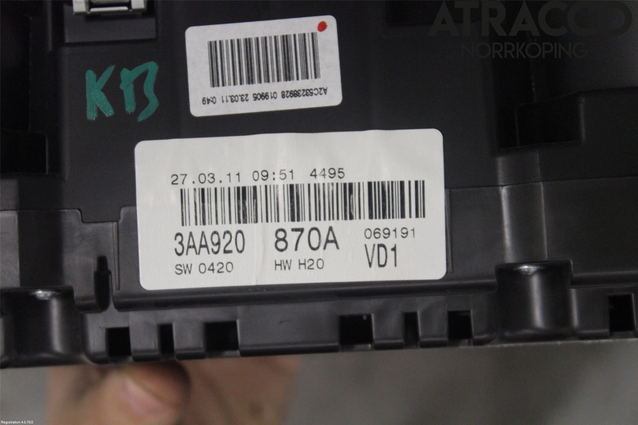 Volkswagen VW PASSAT 11-14 Instrument Komb