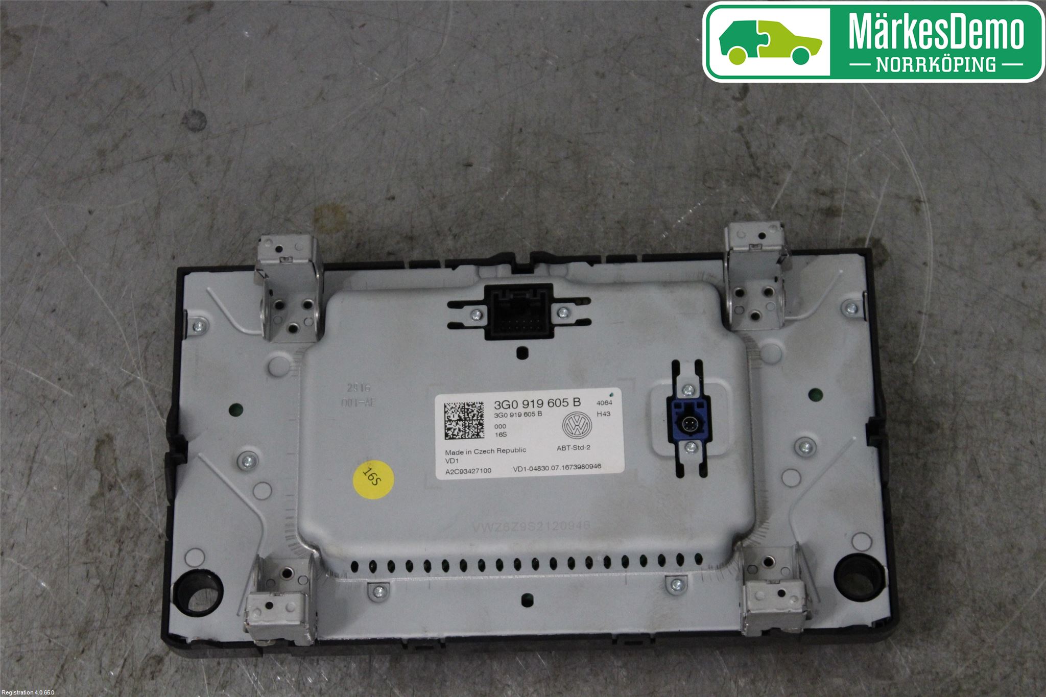 Volkswagen VW GOLF / E-GOLF VII 13-20 Multifunktionsdisplay