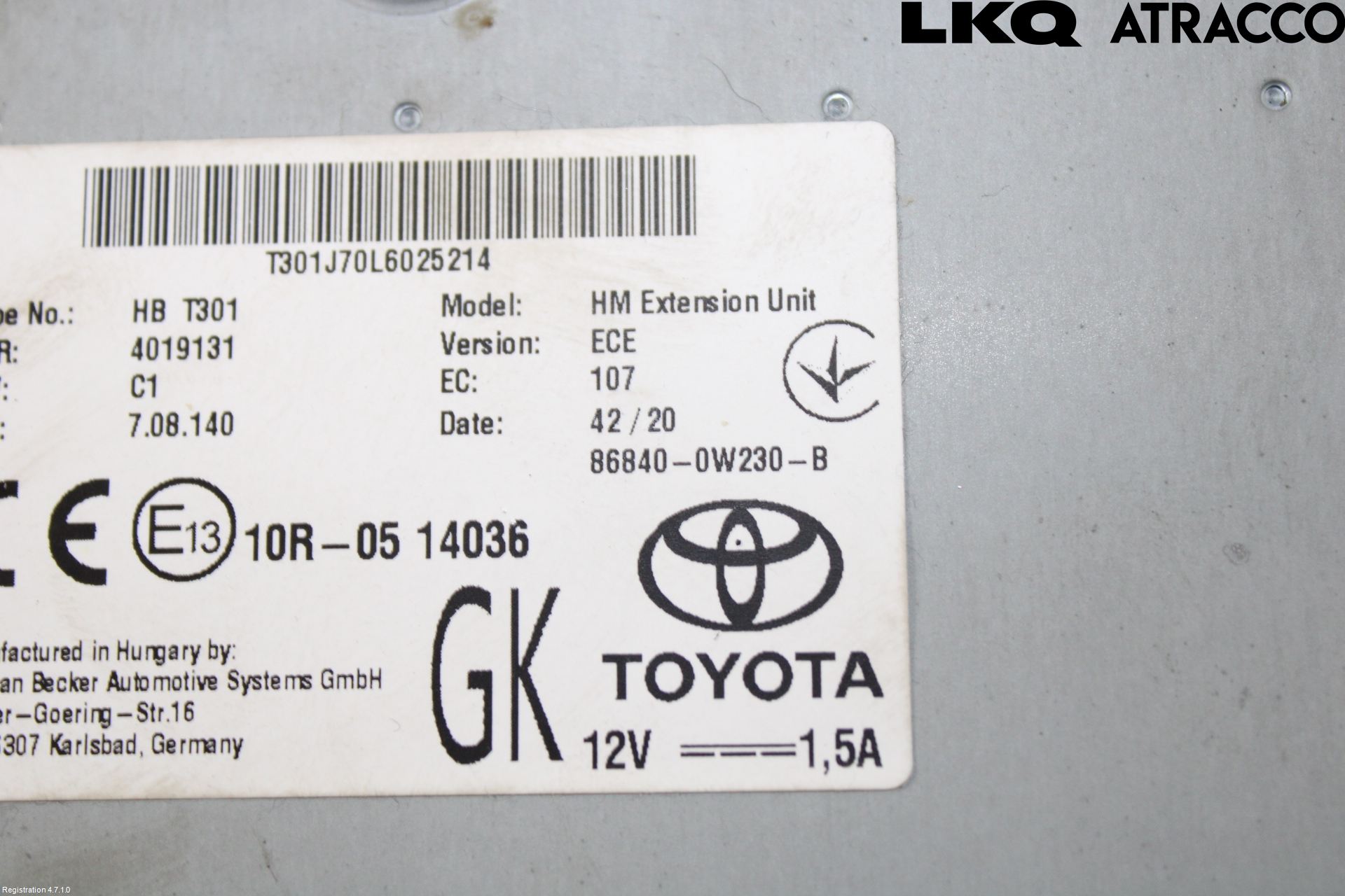 Lexus ES 250/300/330 Styrenhet Multimedia