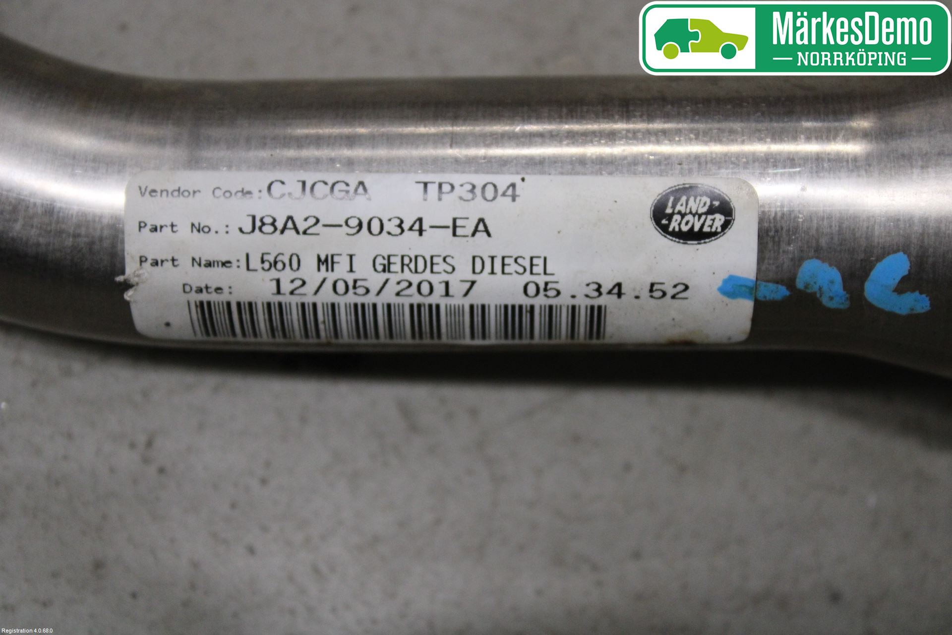 Jaguar F-PACE Bränslepåfyllnrör-Slang