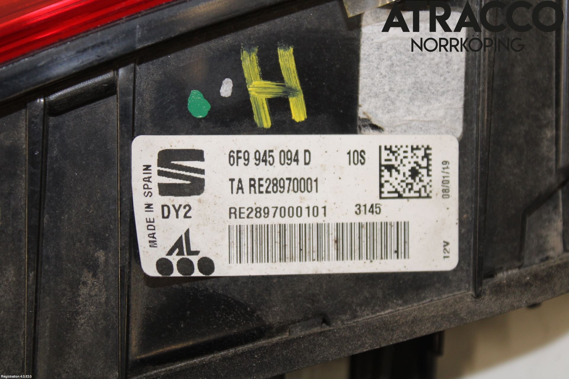 Seat ARONA Bakljus Lucka Hö