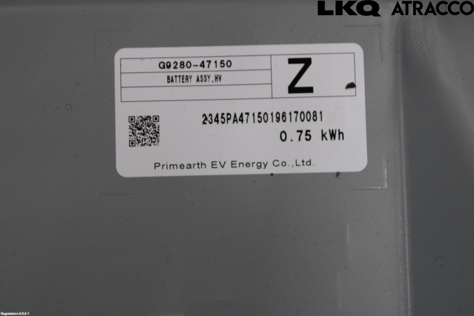 Toyota COROLLA 19- Batteri Högspänning
