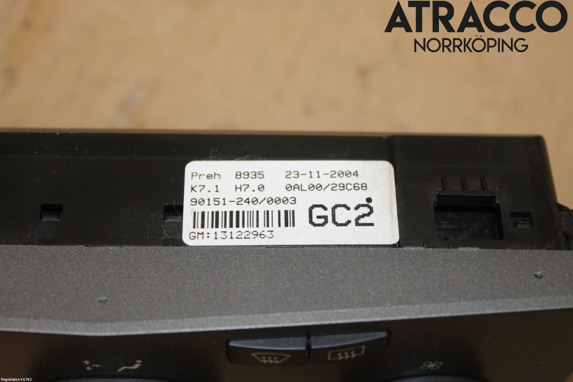 Opel ASTRA H 04-12 Värmereglage