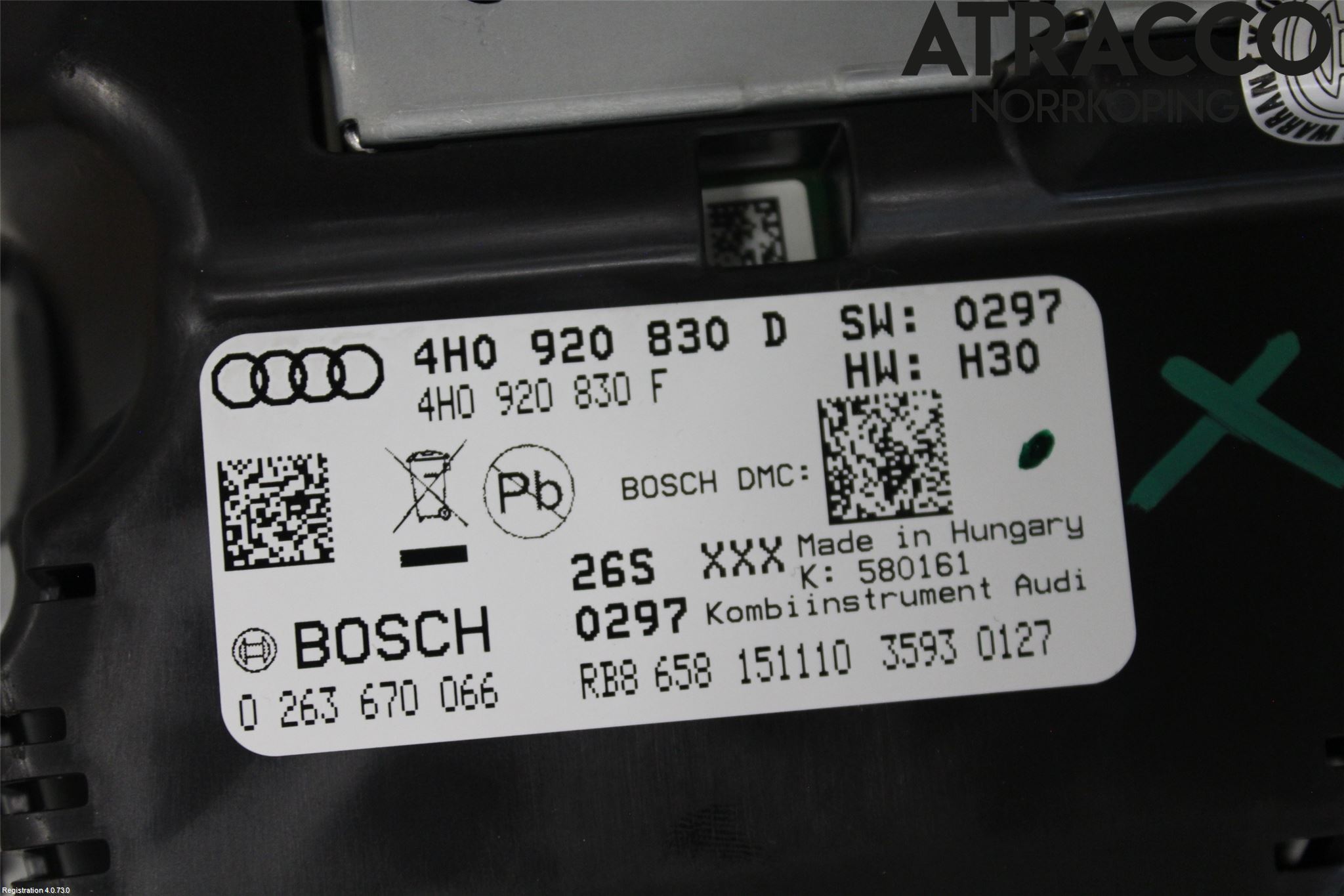Audi A8/S8 4H 10-17 Instrument Komb