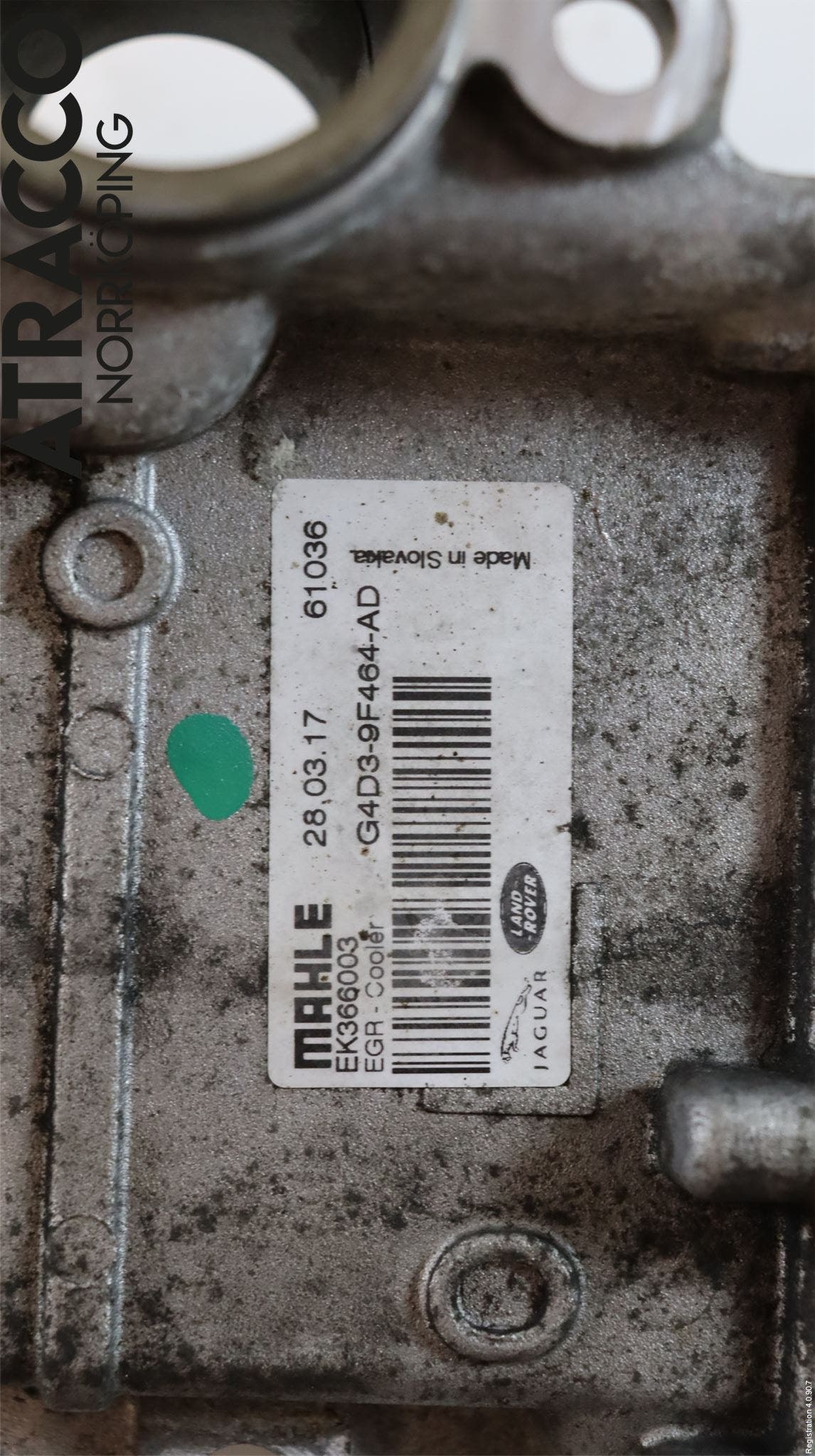 Jaguar F-PACE Avgaskylare