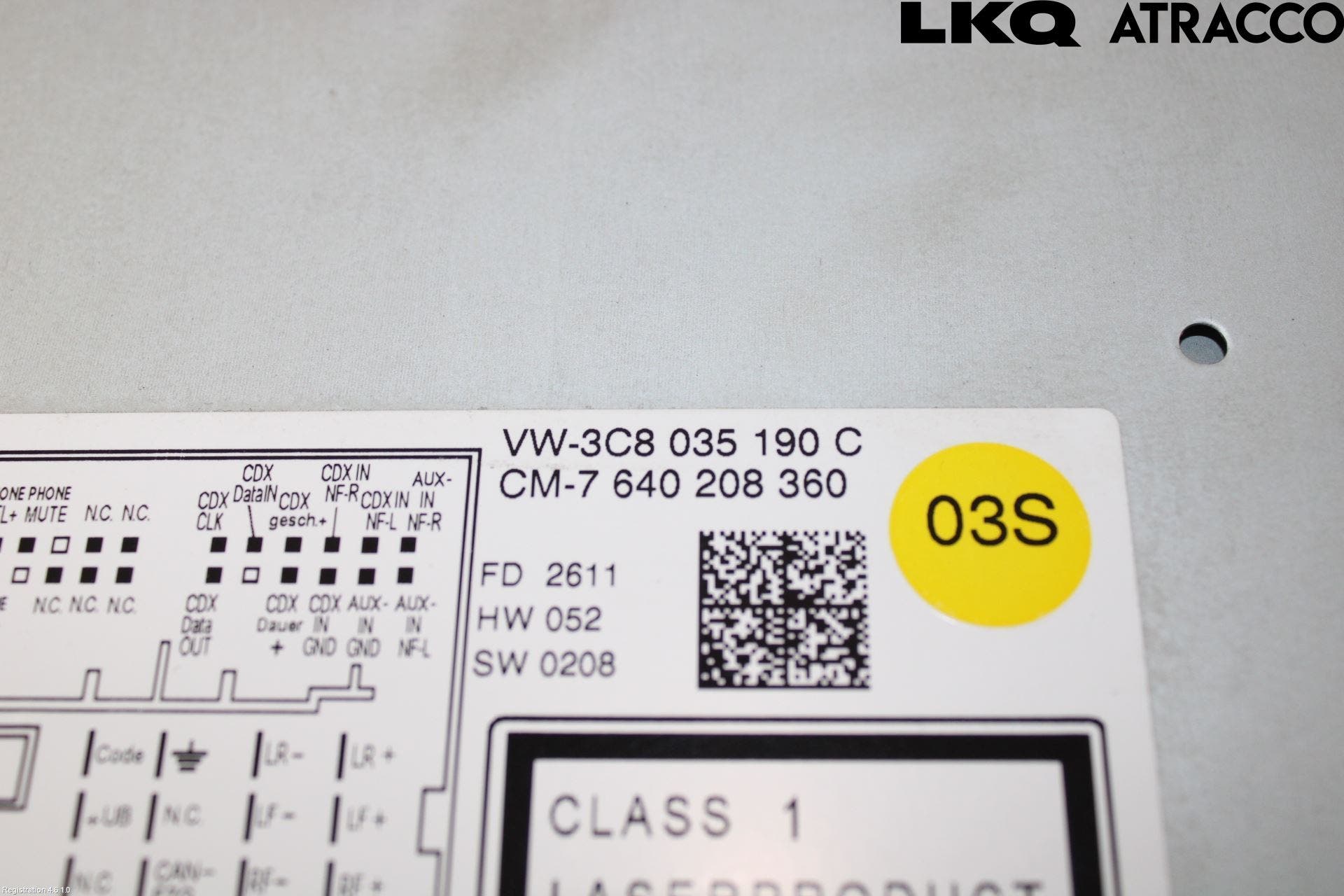 Volkswagen VW GOLF VI 09-13 Cd Radio - Multimediapanel