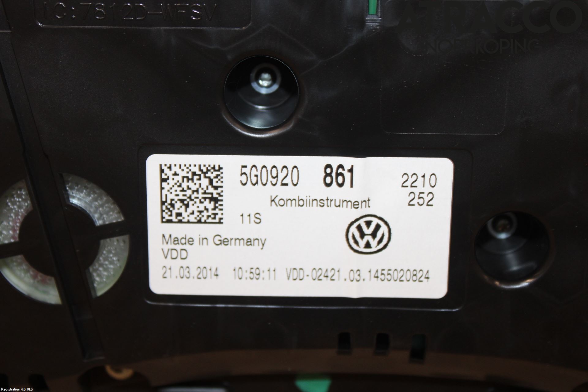 Volkswagen VW GOLF / E-GOLF VII 13-20 Instrument Komb
