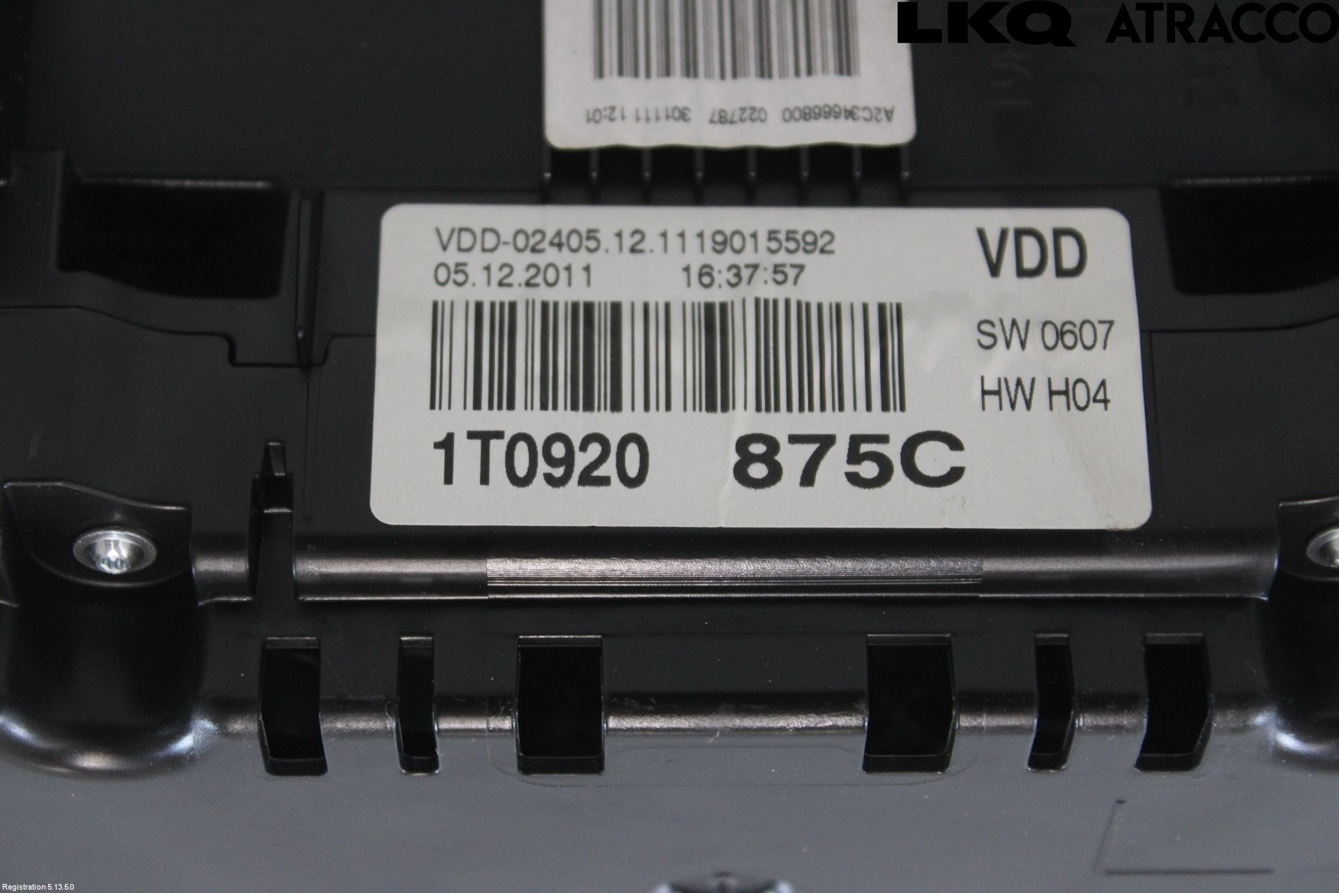 Volkswagen VW TOURAN 10-15 Instrument Komb