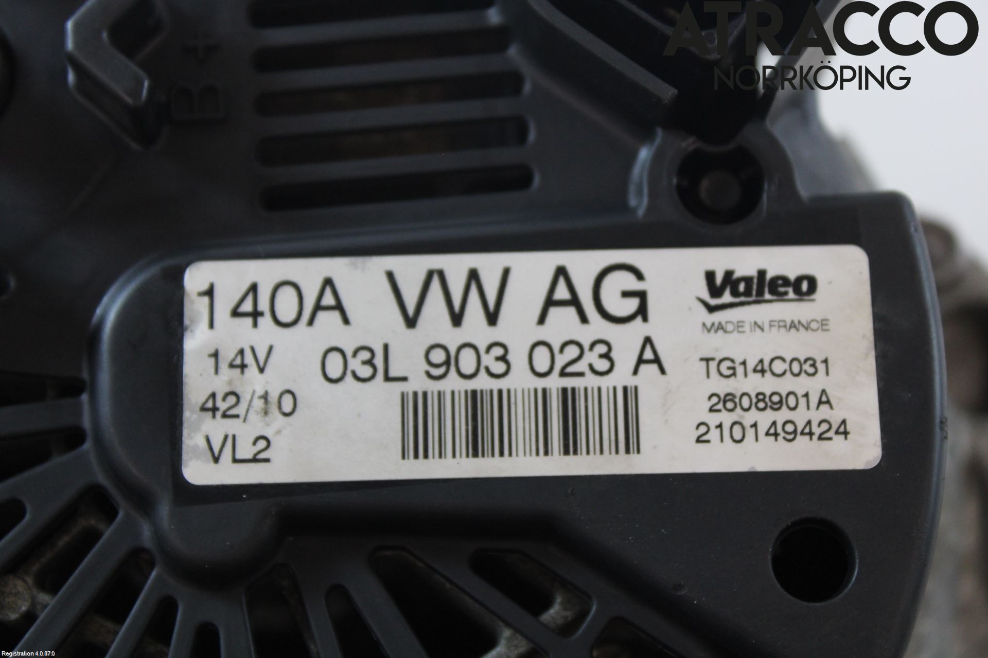 Volkswagen VW GOLF VI 09-13 Generator