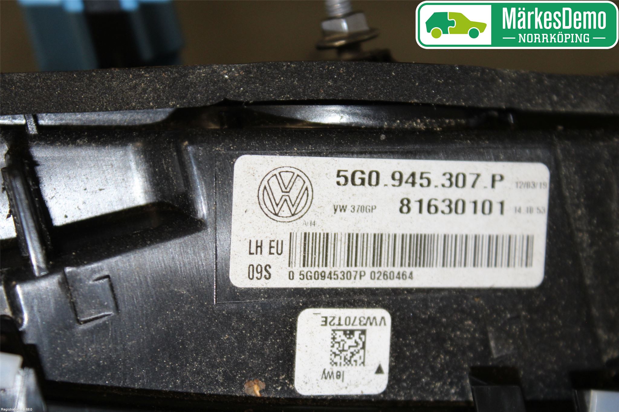 Volkswagen VW GOLF / E-GOLF VII 13-20 Bakljus Lucka Vä