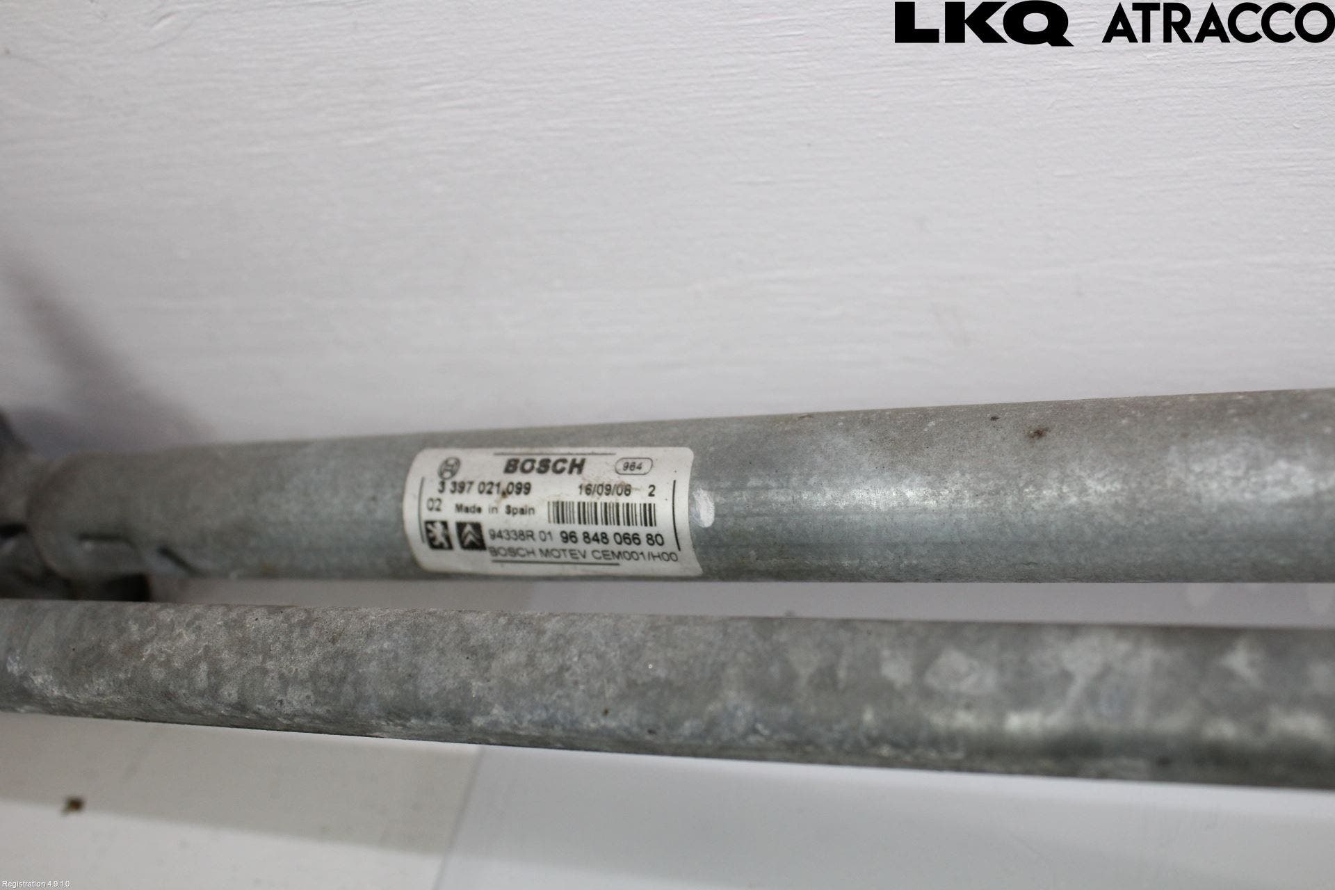 Peugeot 308 08-13 Torkarmekanism Vindruta