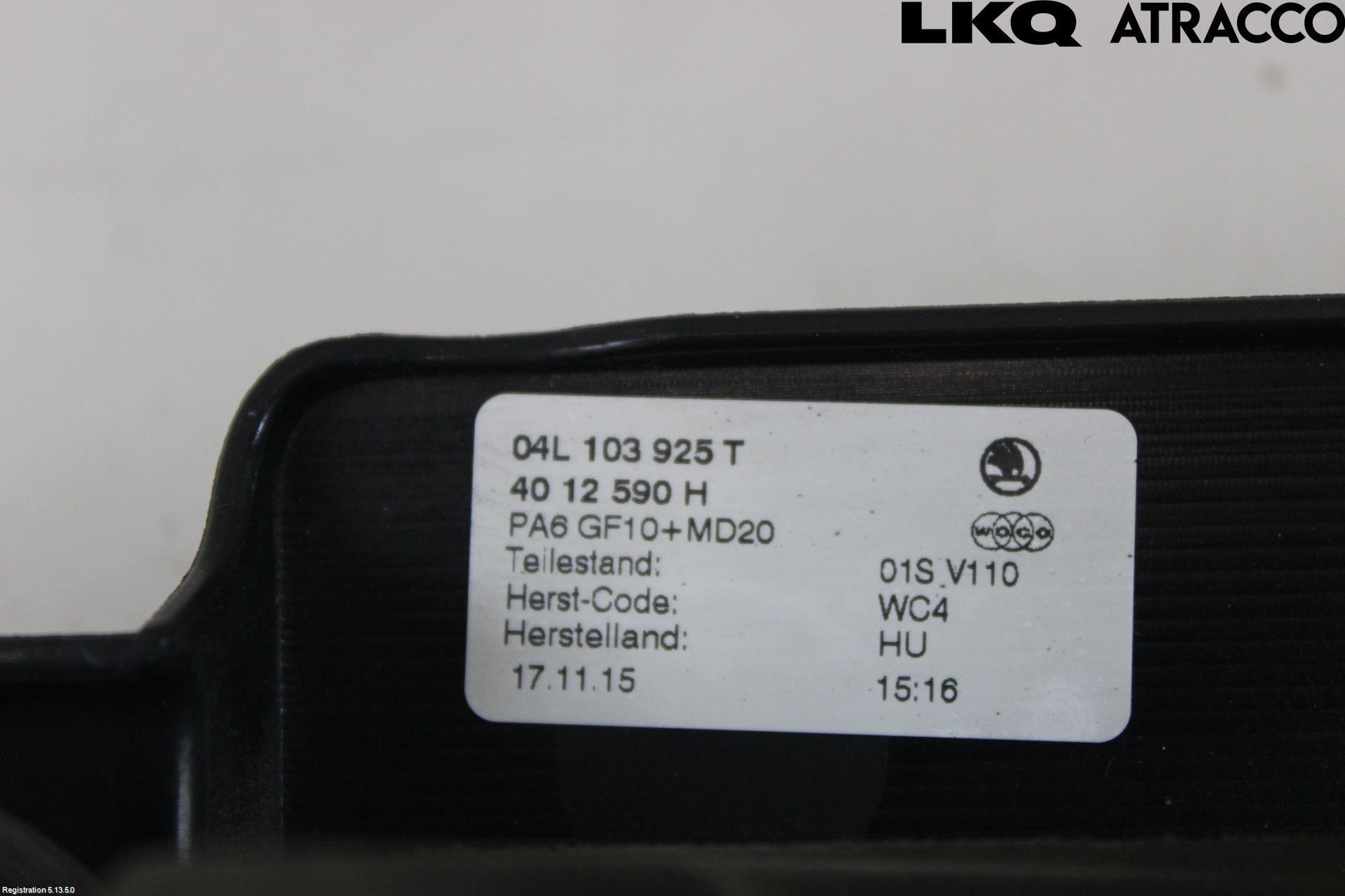 Skoda OCTAVIA (5E) 13-20 Motorkåpa