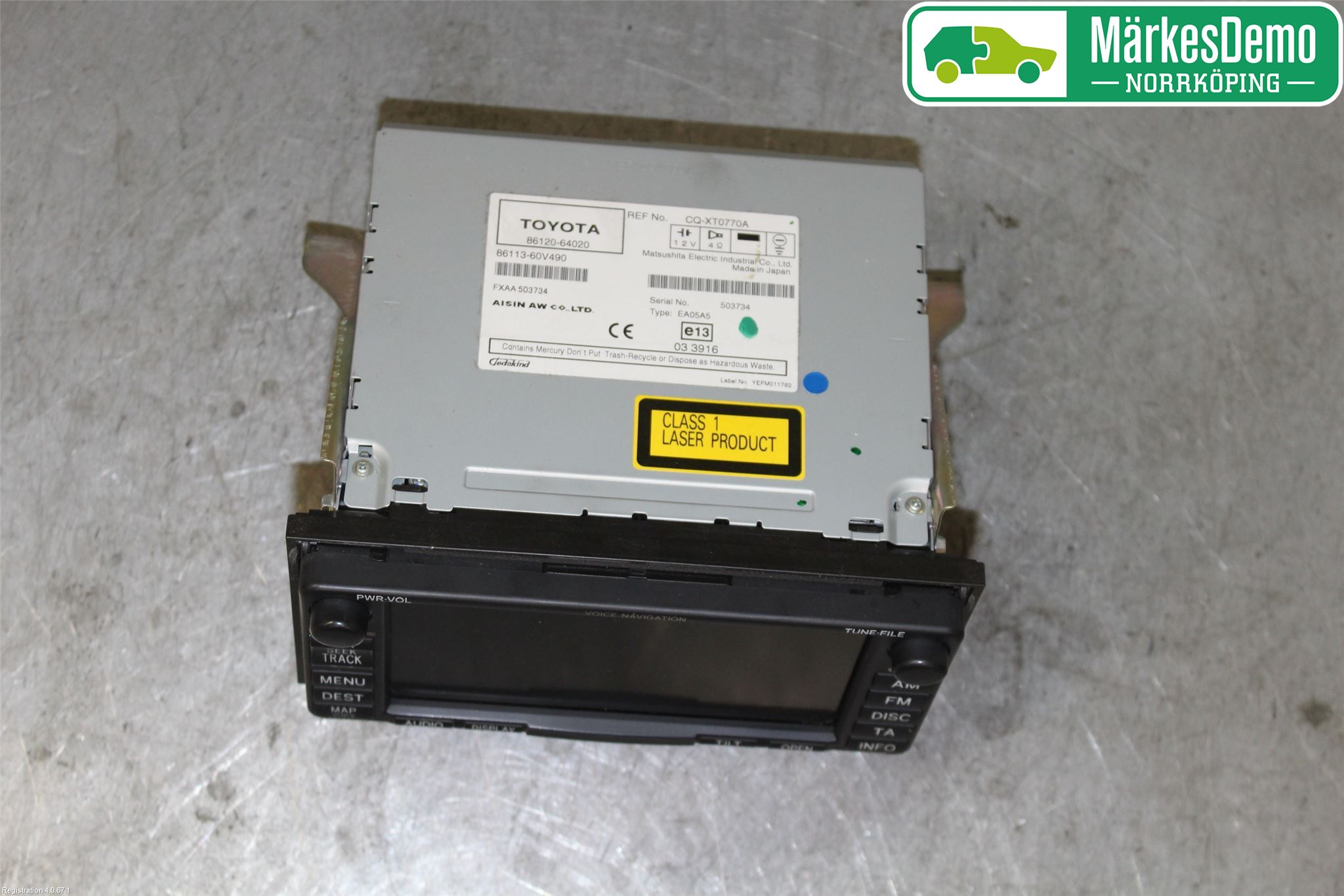 Toyota COROLLA VERSO 08-09 Cd Radio - Multimediapanel