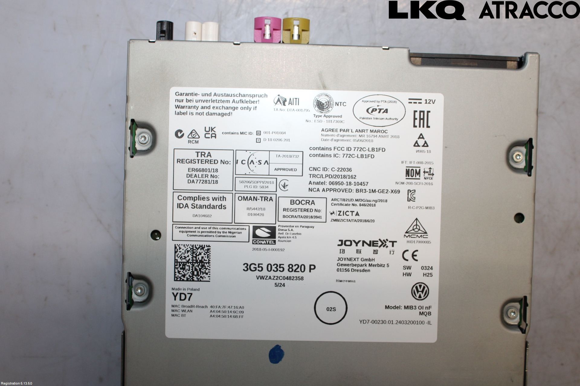 Volkswagen VW T-ROC 18- Cd Radio - Multimediapanel