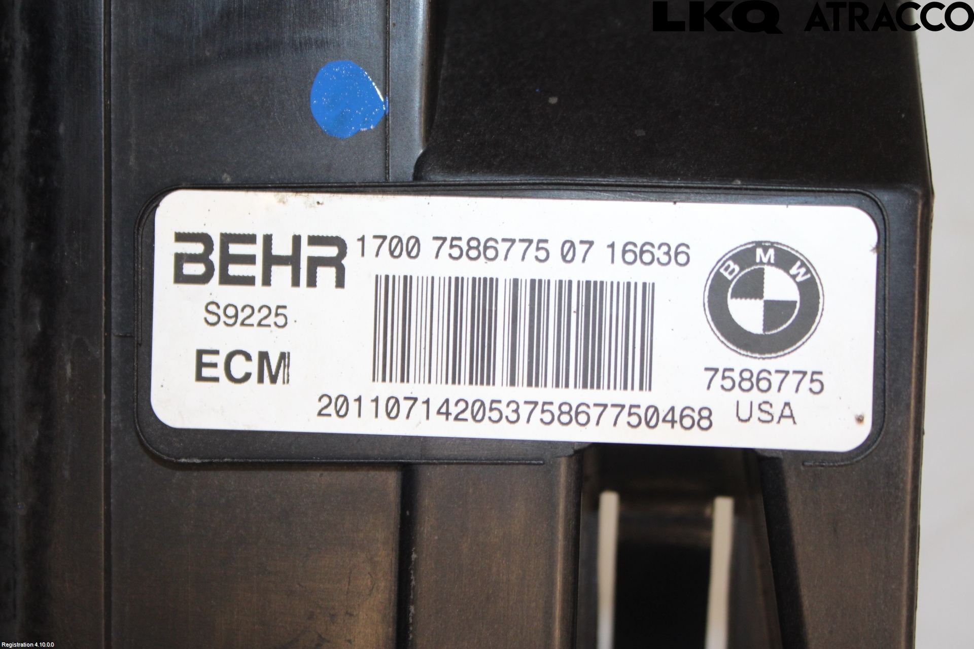 BMW X6 E71/E72   08-14 Deflektor Plåt-Plast Kylning