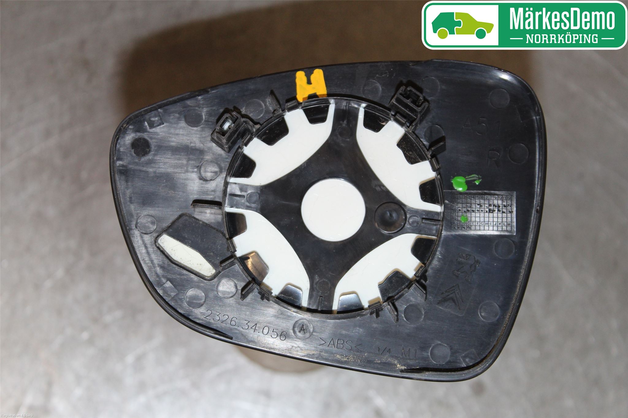 Citroen C3 10-17 Spegelglas Hö