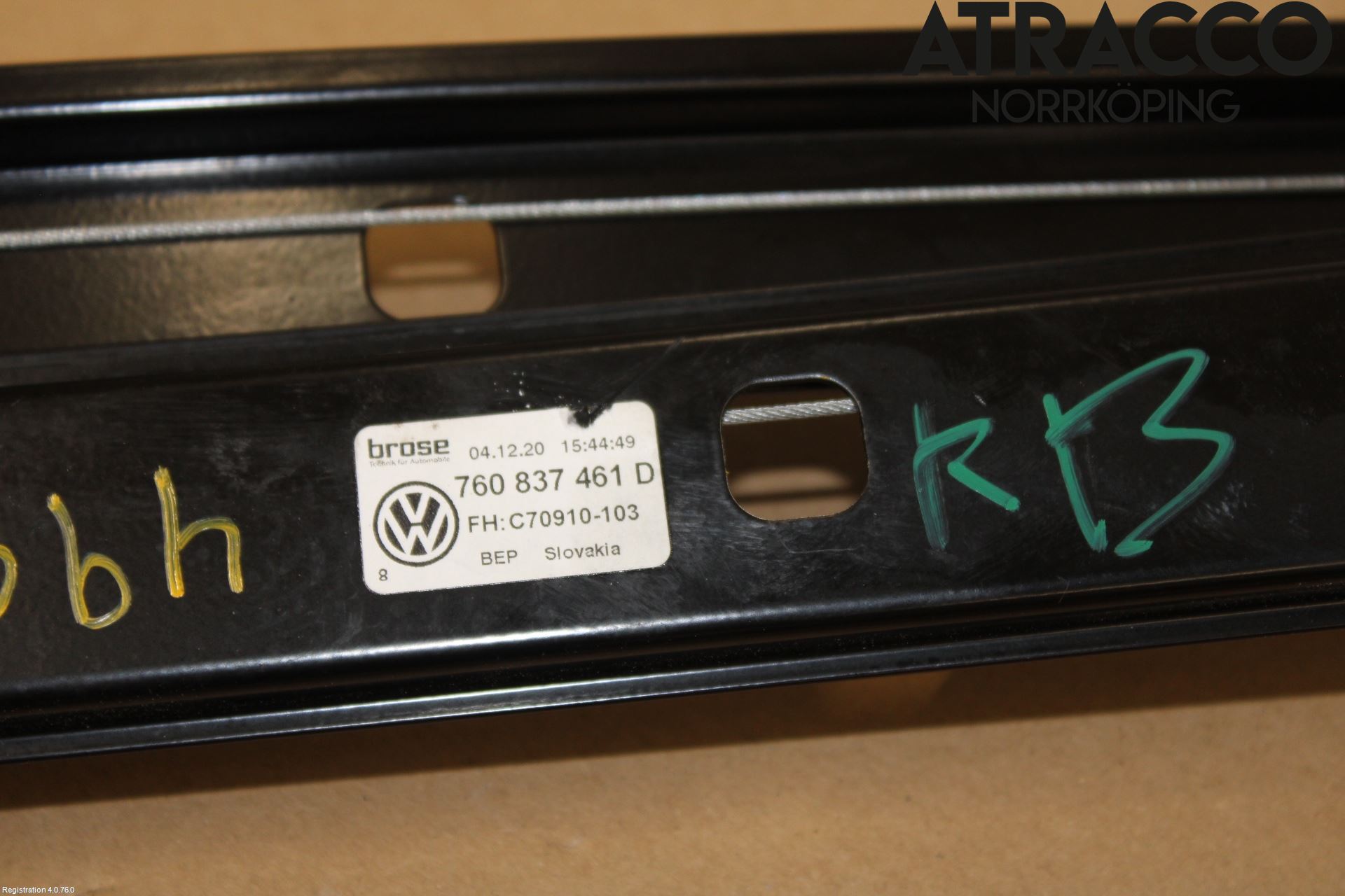 Volkswagen VW TOUAREG CR 18- Fönsterhiss El Kompl