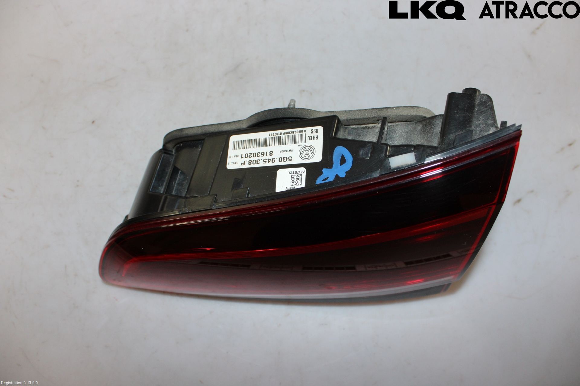 Volkswagen VW GOLF / E-GOLF VII 13-20 Bakljus Lucka Hö