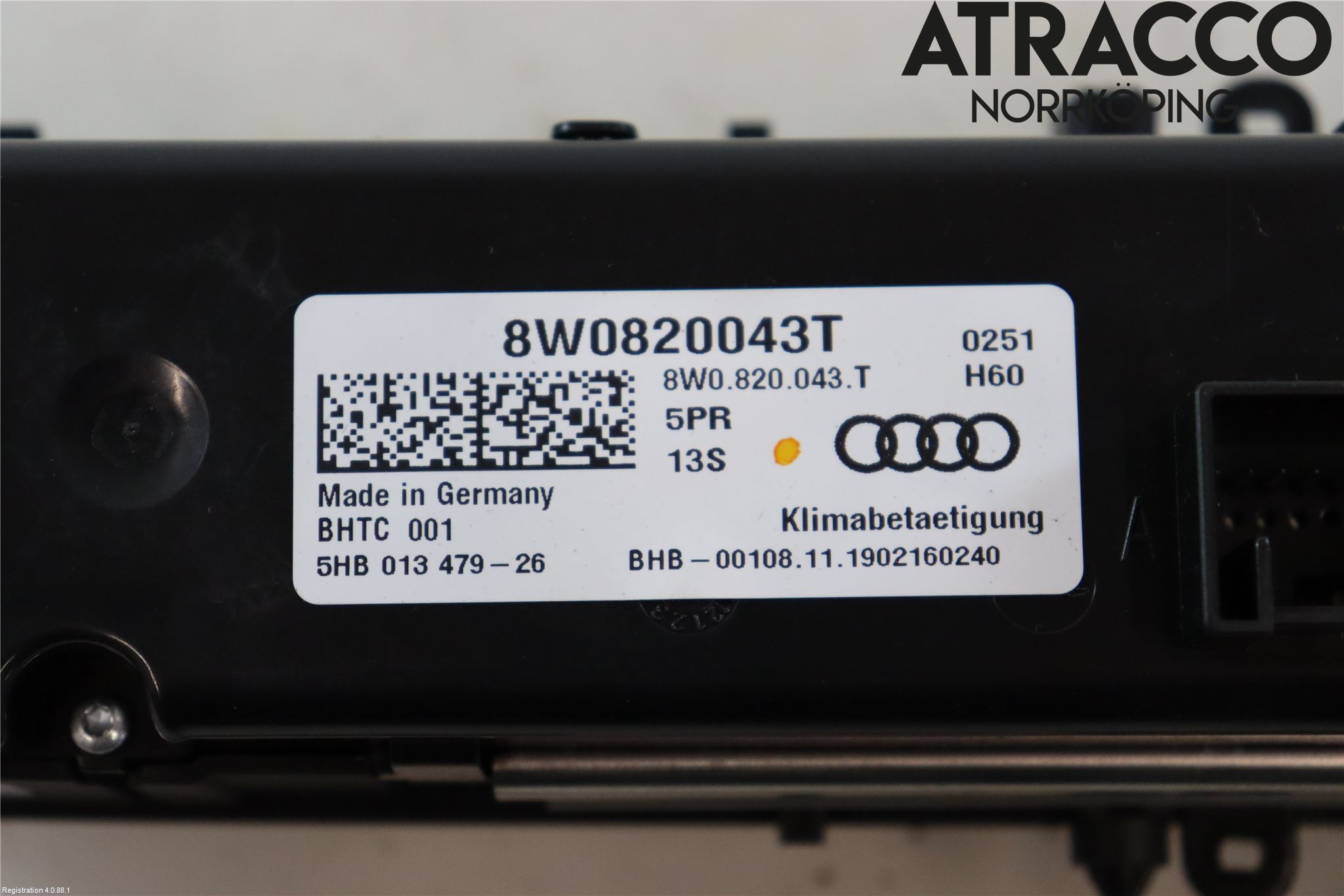 Audi A4/S4 B9 20- Värmereglage