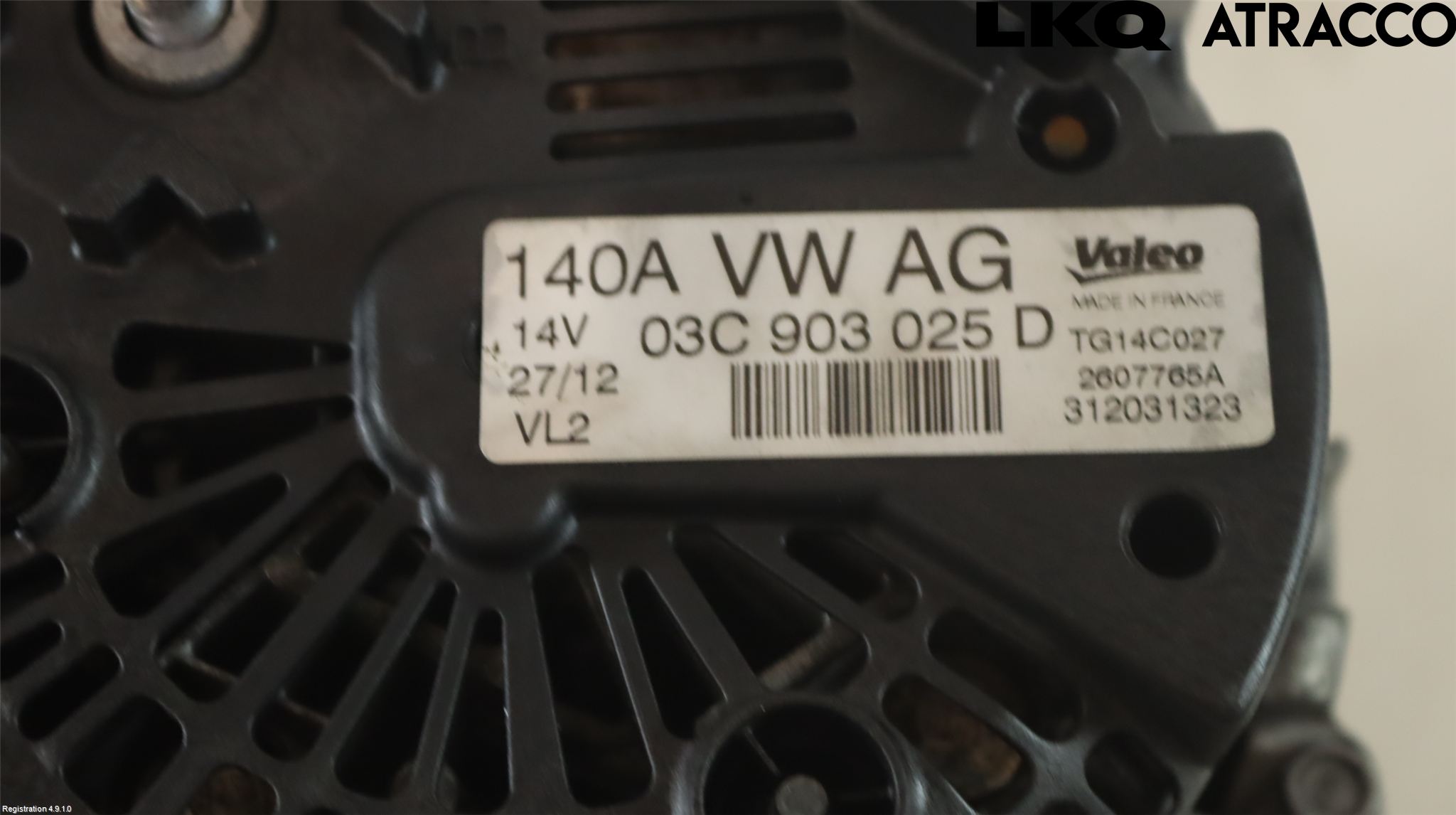 Volkswagen VW TIGUAN 07-16 Generator