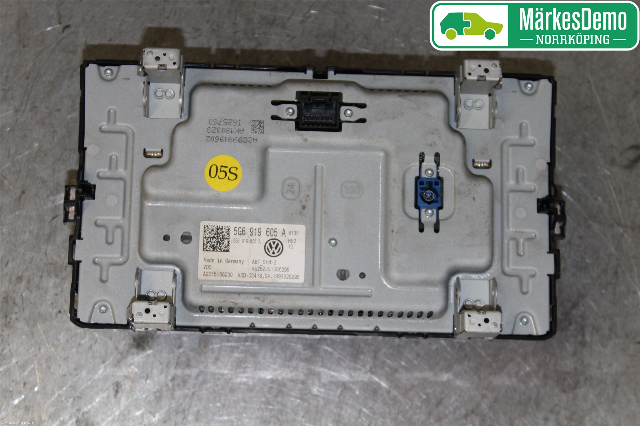 Volkswagen VW GOLF / E-GOLF VII 13-20 Multifunktionsdisplay