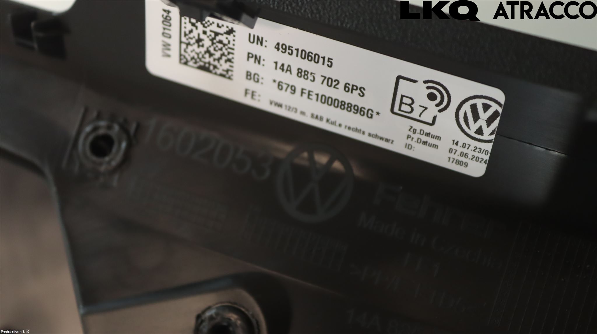 Volkswagen VW ID.7/TOURER 24- Inredning Stol Bak