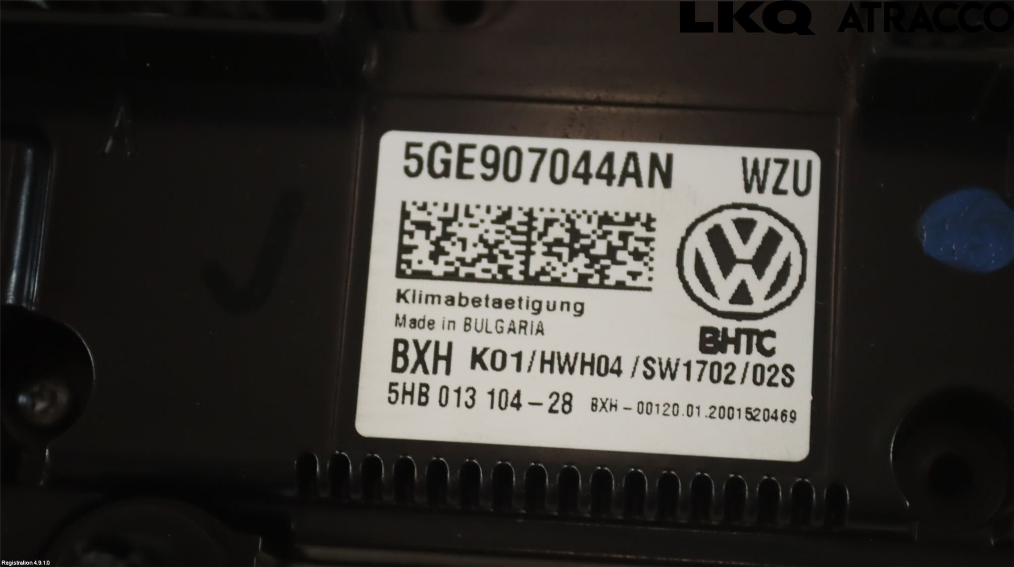 Volkswagen VW GOLF / E-GOLF VII 13-20 Värmereglage