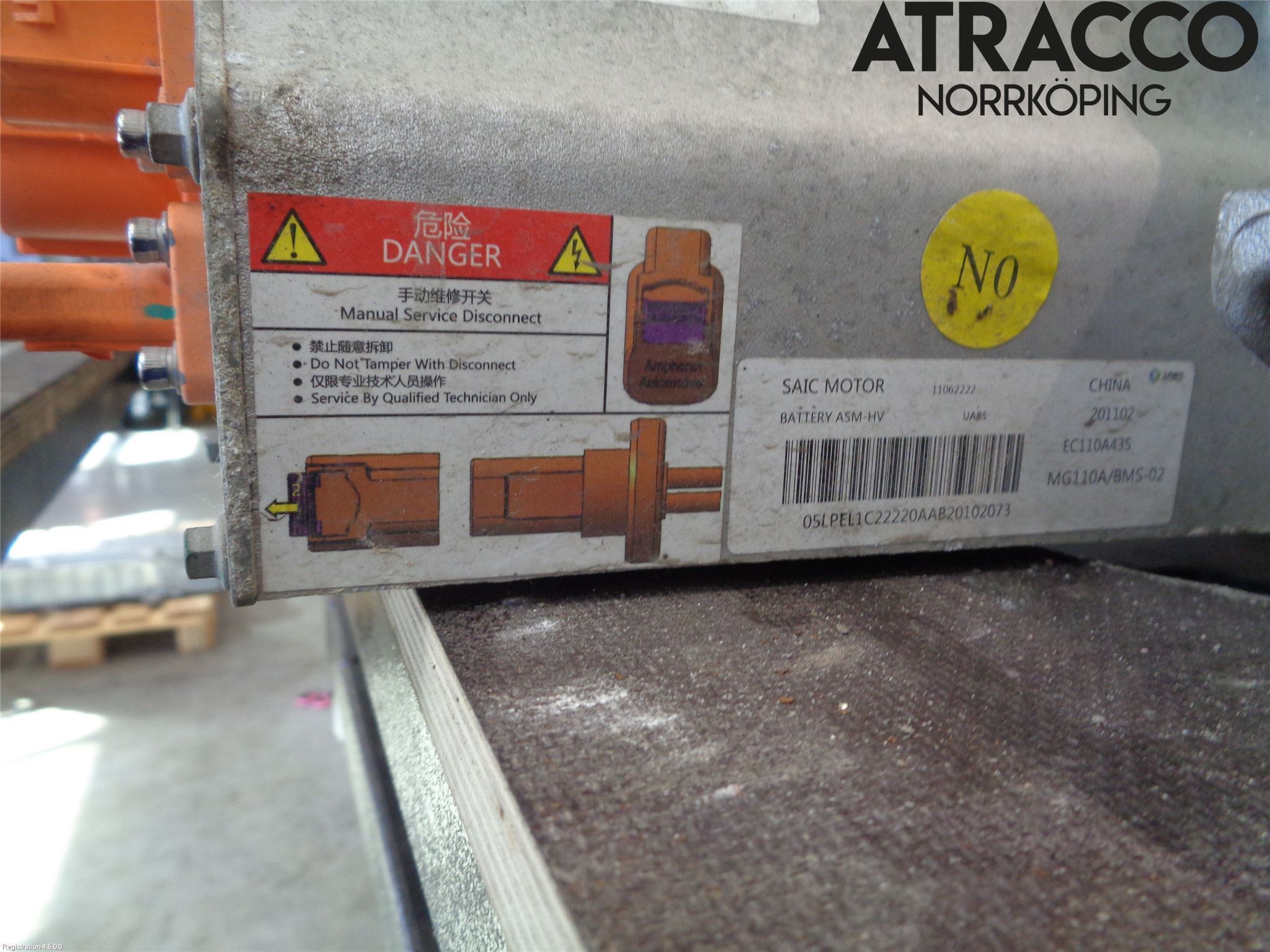 MG ZS EV 20- Batteri Högspänning