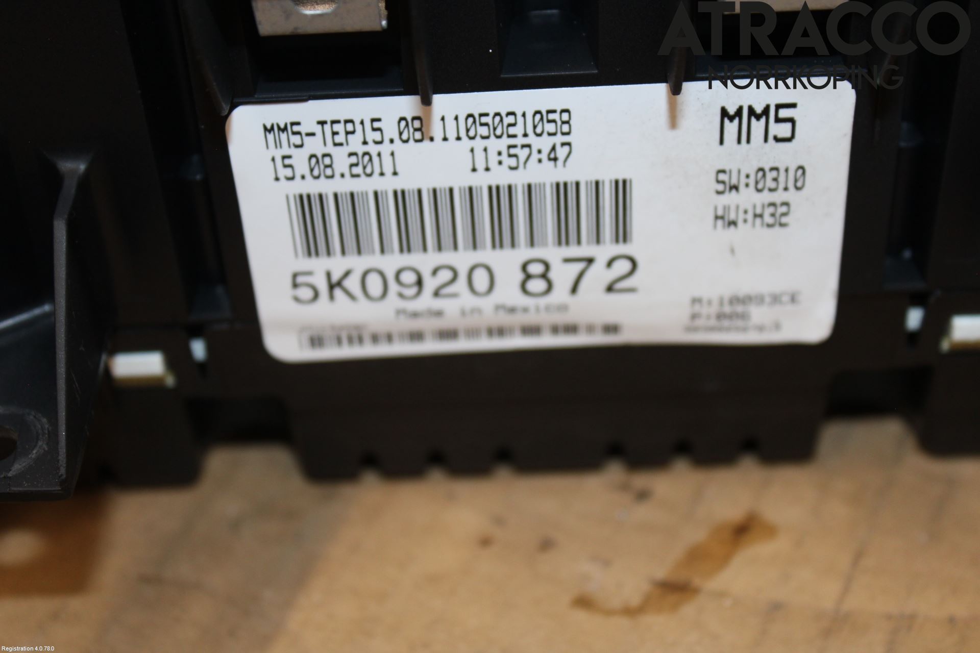 Volkswagen VW GOLF VI 09-13 Instrument Komb