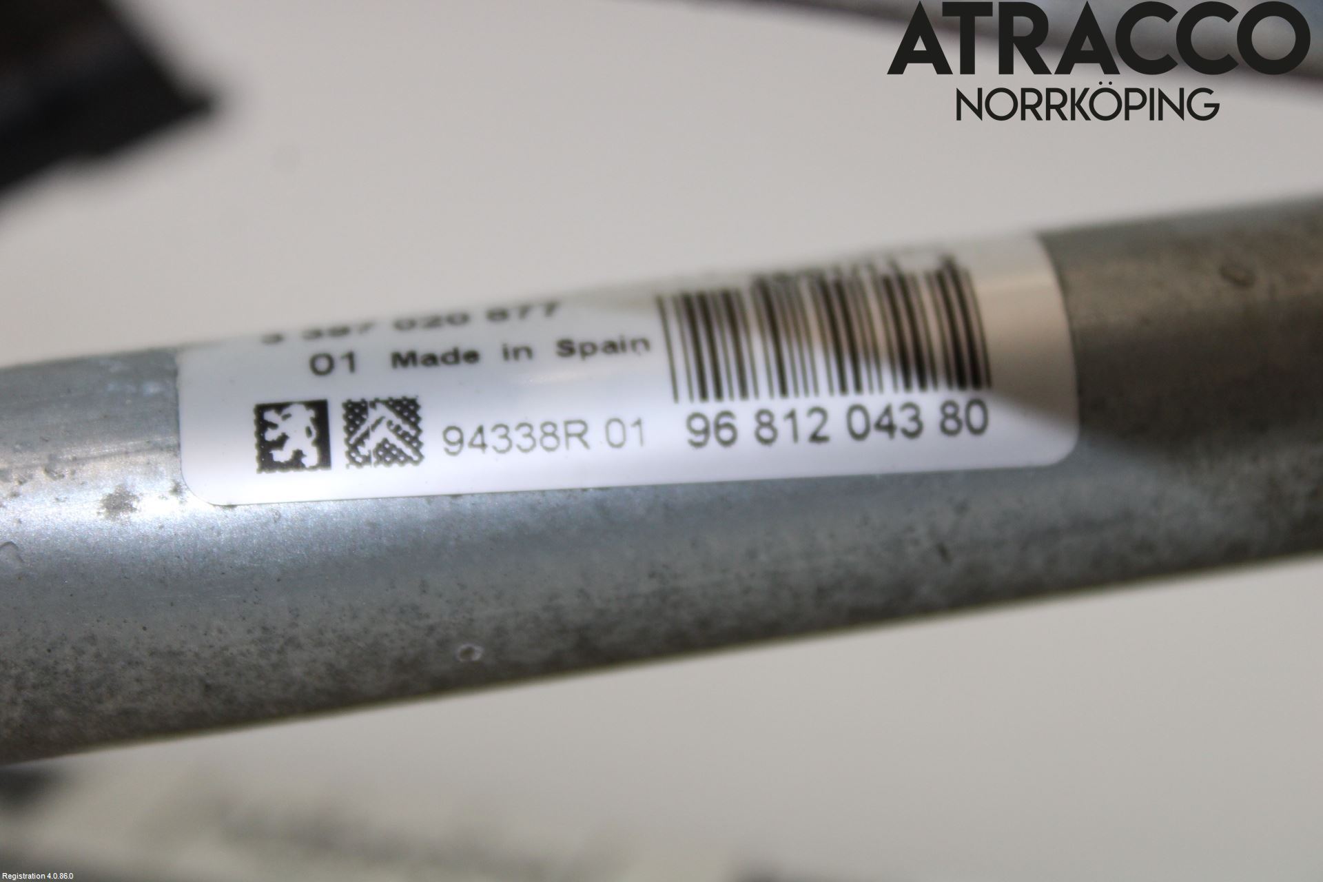 Peugeot 207 Torkarmekanism Vindruta