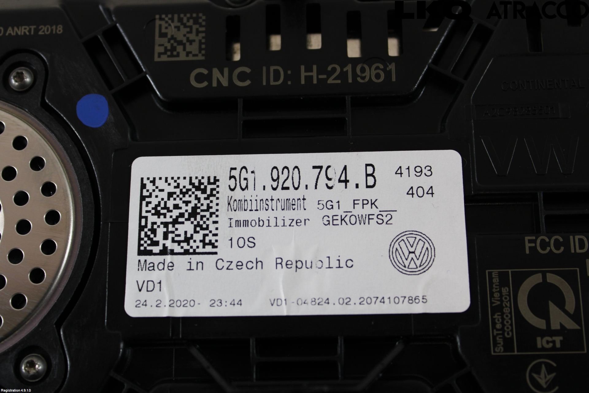 Volkswagen VW GOLF / E-GOLF VII 13-20 Instrument Komb