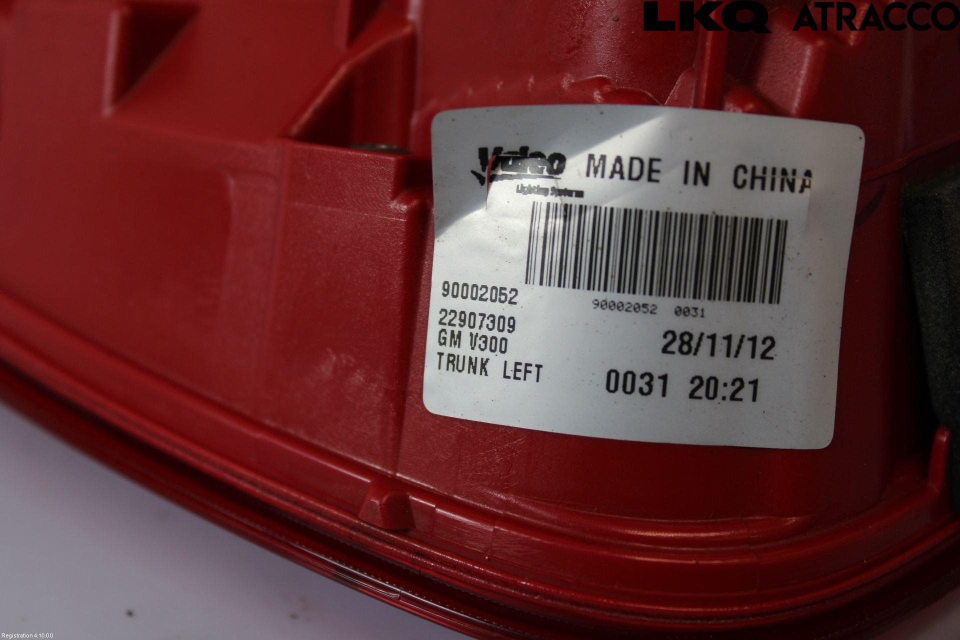 Chevrolet MALIBU Bakljus Lucka Vä