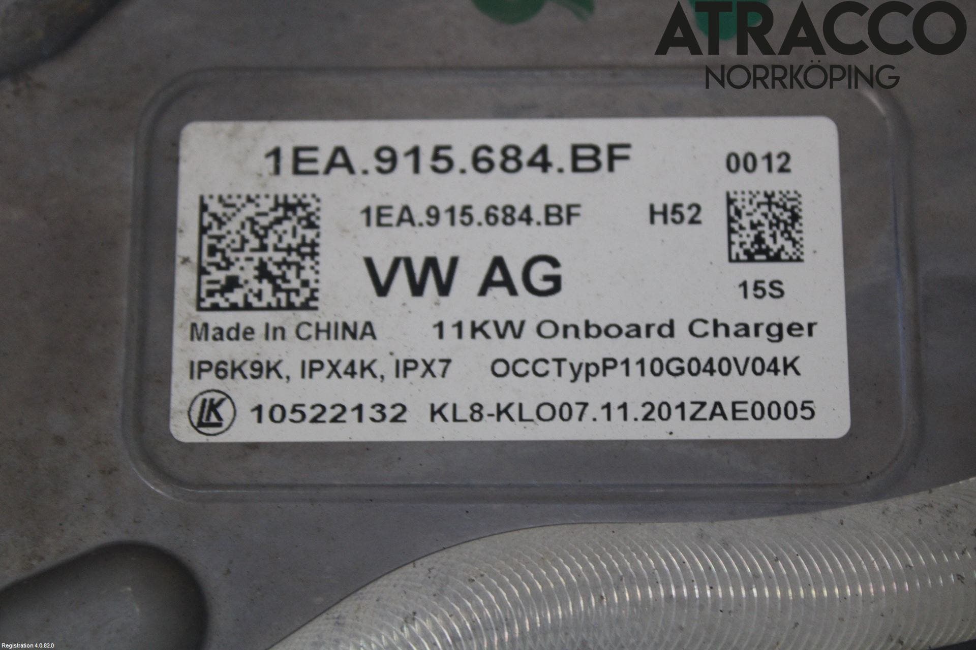 Volkswagen VW ID.4 21- Batteriladdare Högspänning