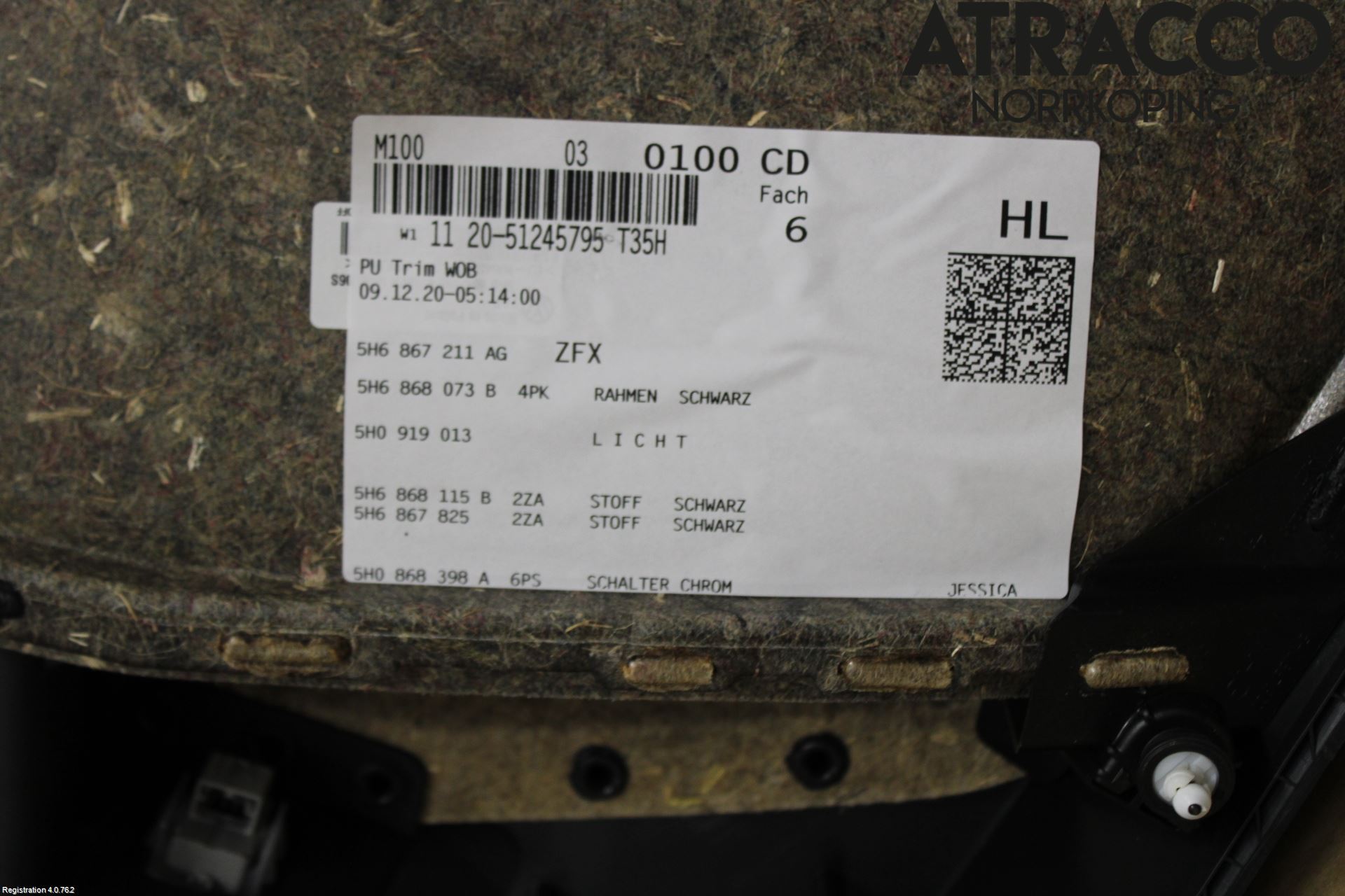 Volkswagen VW GOLF / E-GOLF VIII 20- Dörrklädsel Vä