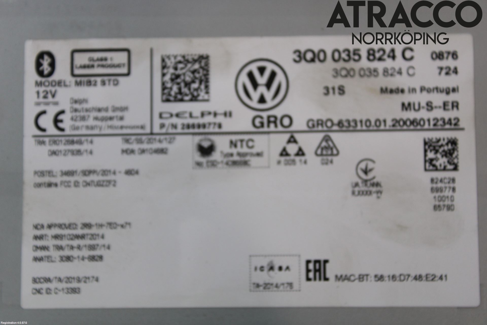Volkswagen VW T-ROC 18- Cd Radio - Multimediapanel
