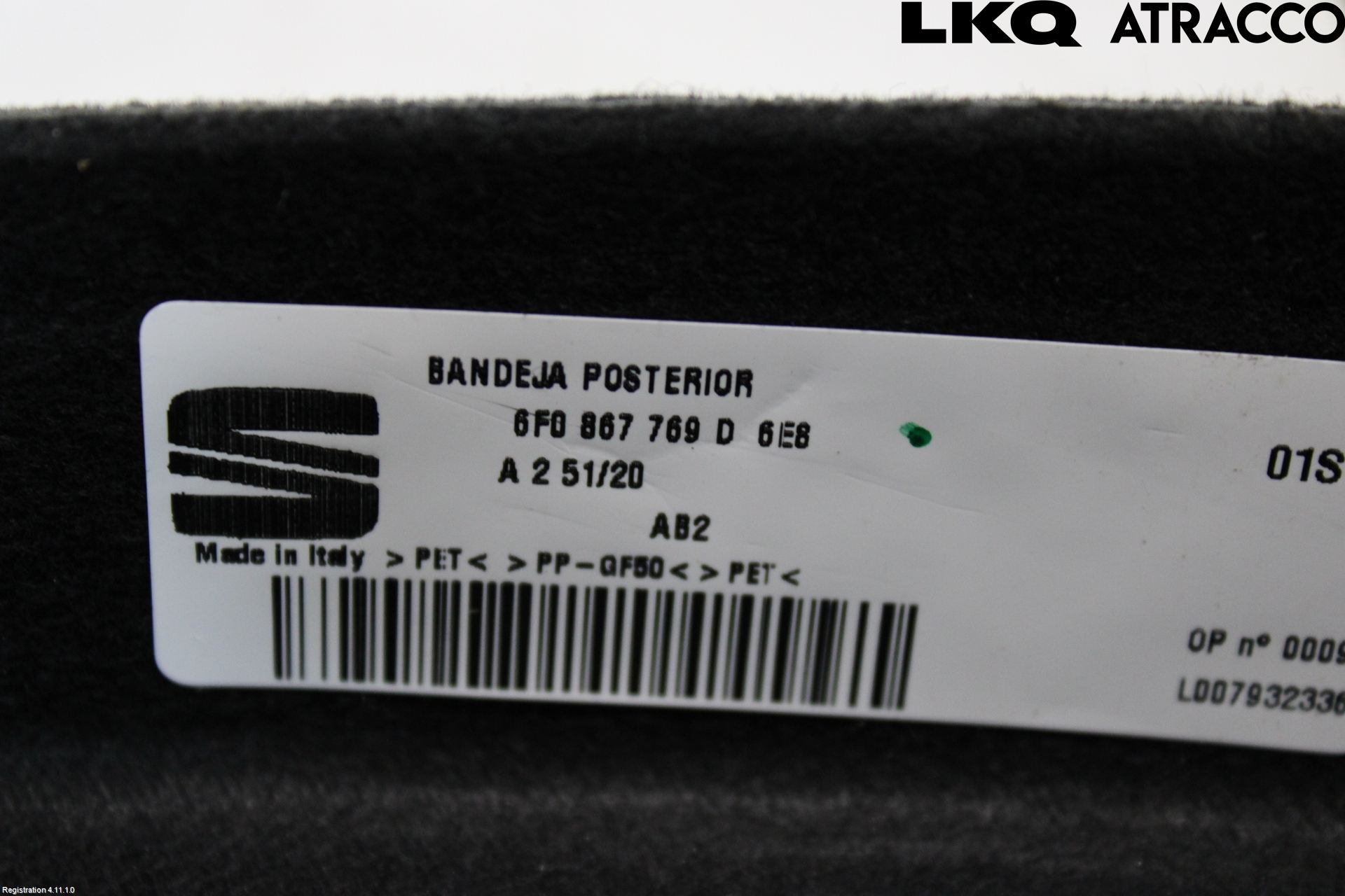 Seat IBIZA V 17-20 Hatthylla