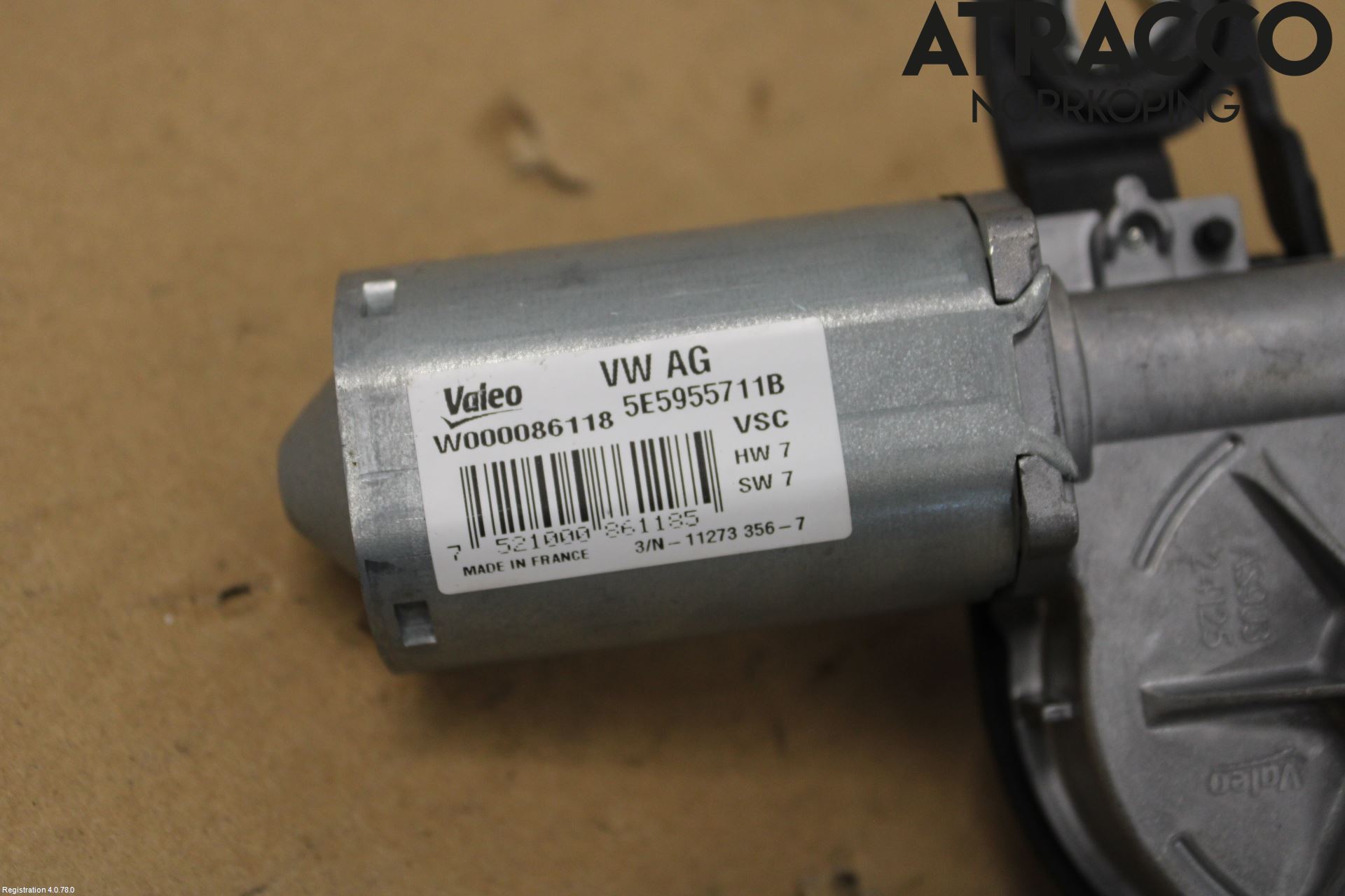 Skoda OCTAVIA (5E) 13-20 Torkarmotor Baklucka