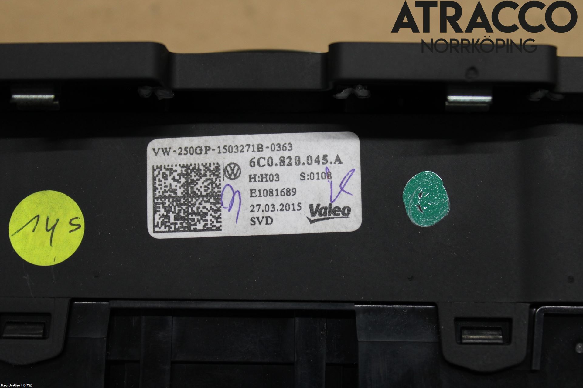 Volkswagen VW POLO 10-17 Värmereglage