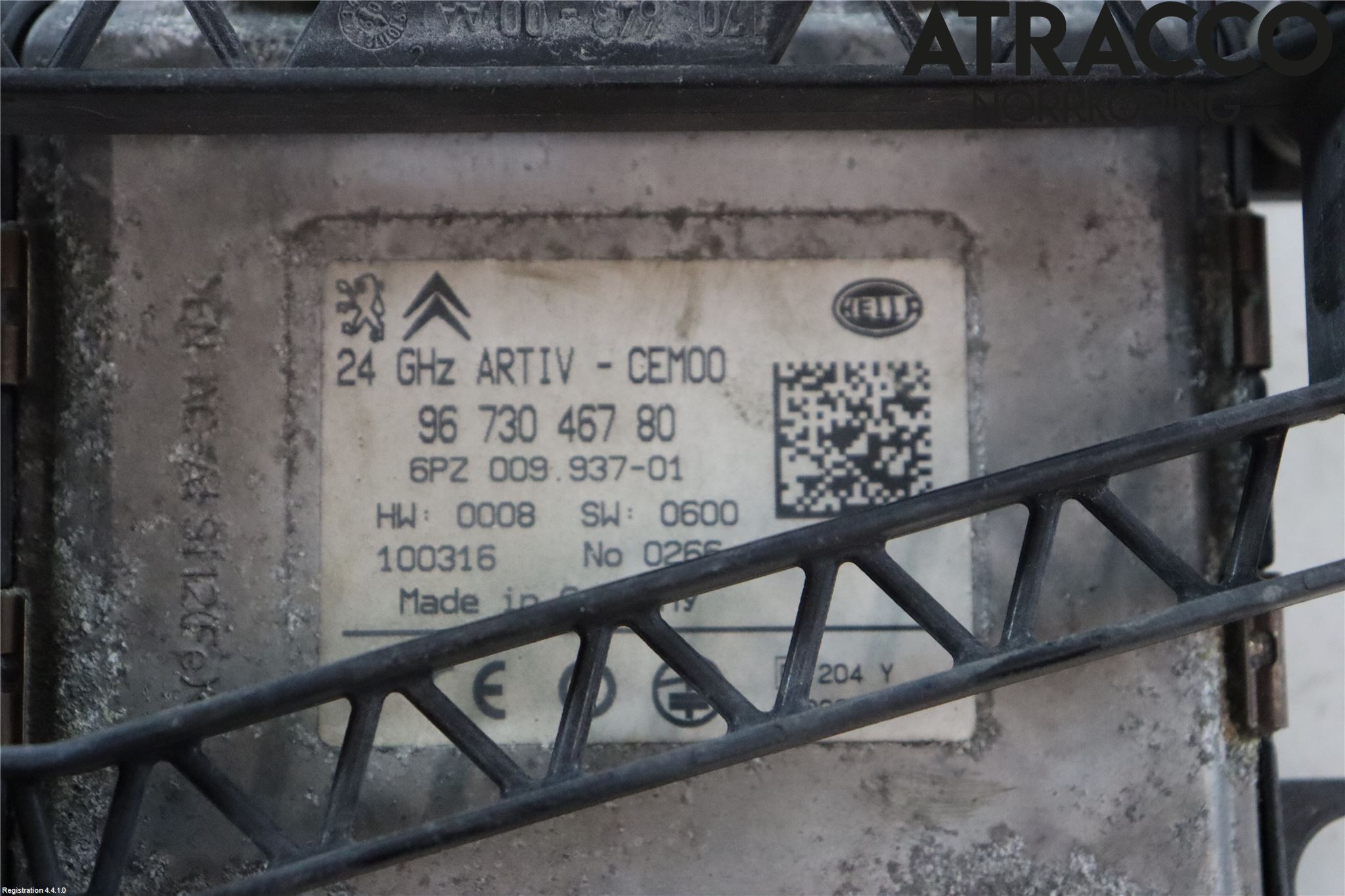Peugeot 3008 09-16 Sensor Aktivt Kollisionsskydd