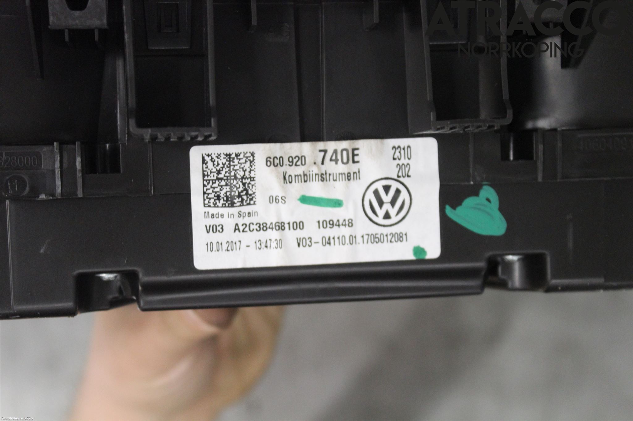 Volkswagen VW POLO 10-17 Instrument Komb