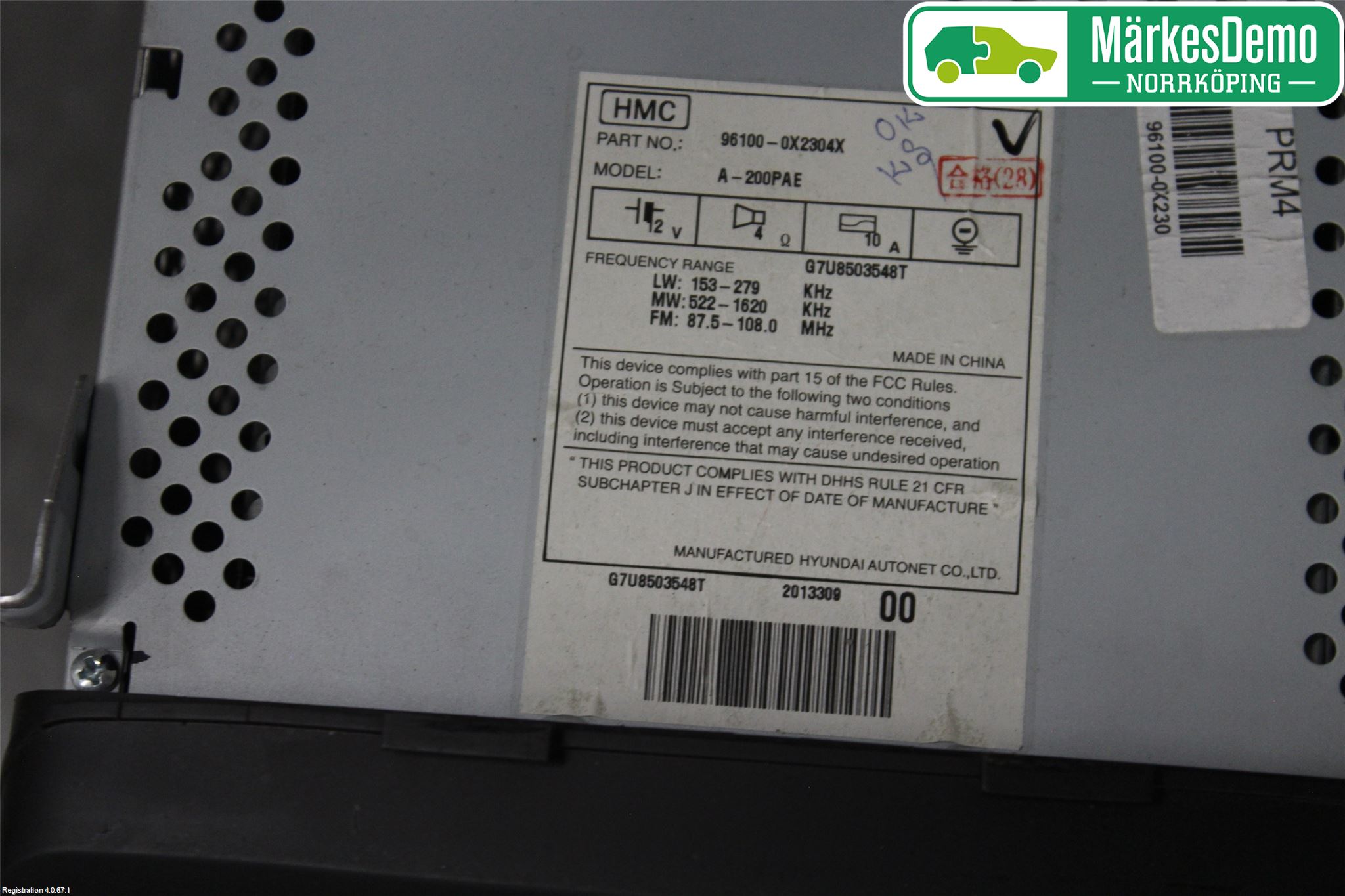 Hyundai i10 PA 08-13 Cd Radio - Multimediapanel