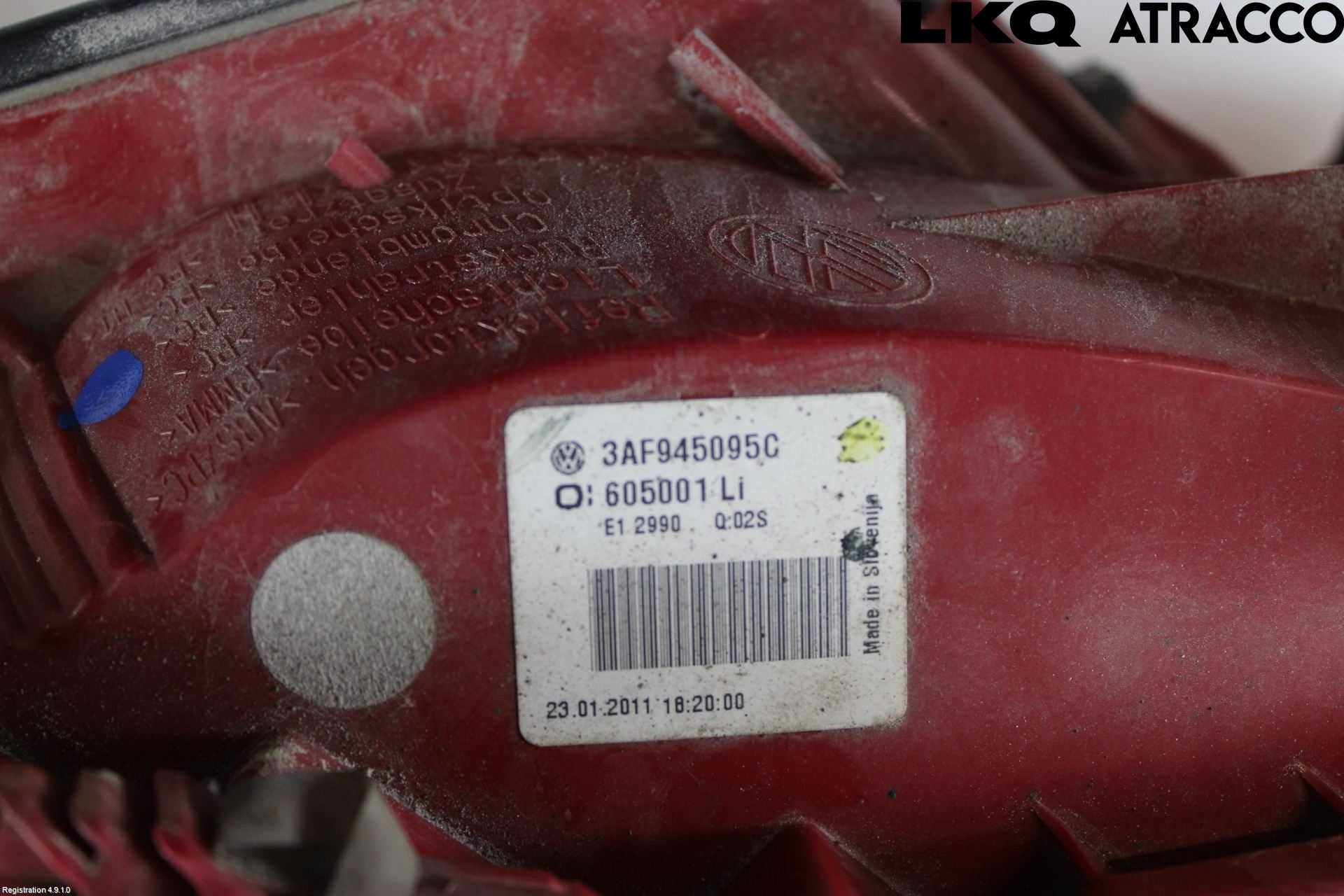 Volkswagen VW PASSAT 11-14 Bakljus Vänster