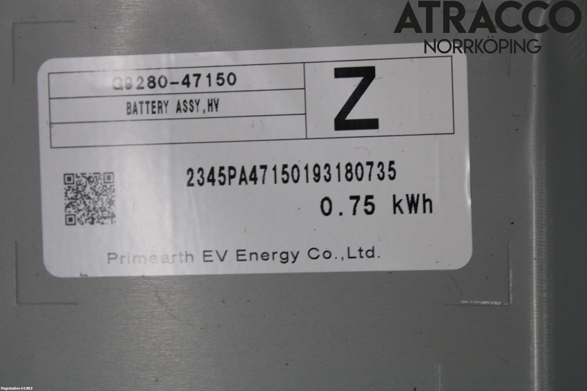 Toyota COROLLA 19- Batteri Högspänning