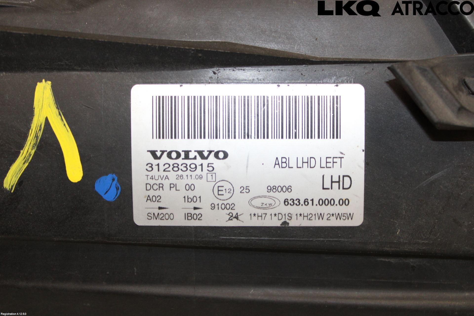 Volvo V70 08-13 Strålkastare Vänster