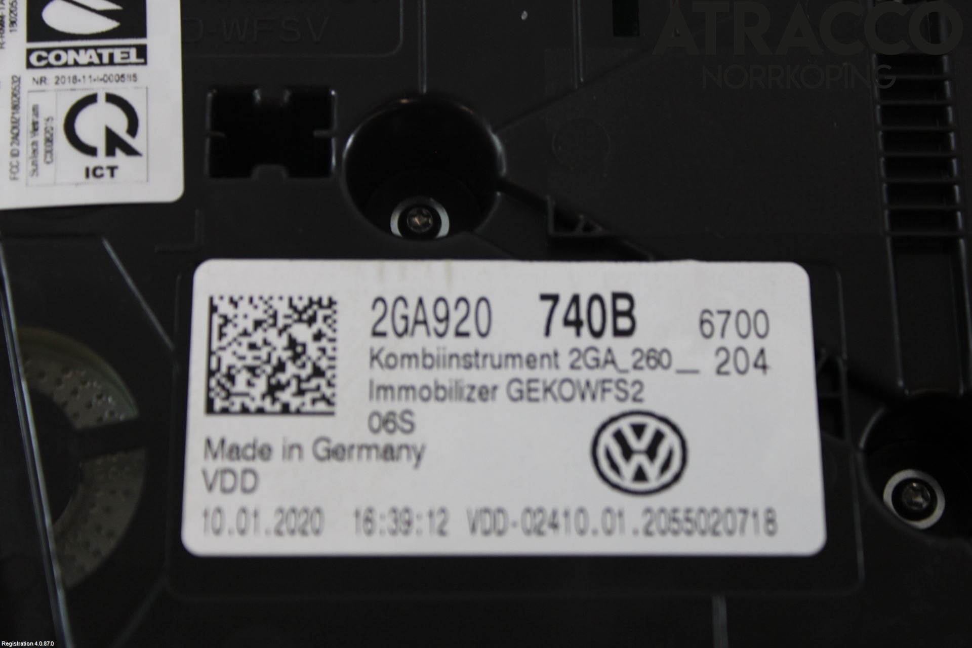 Volkswagen VW T-ROC 18- Instrument Komb
