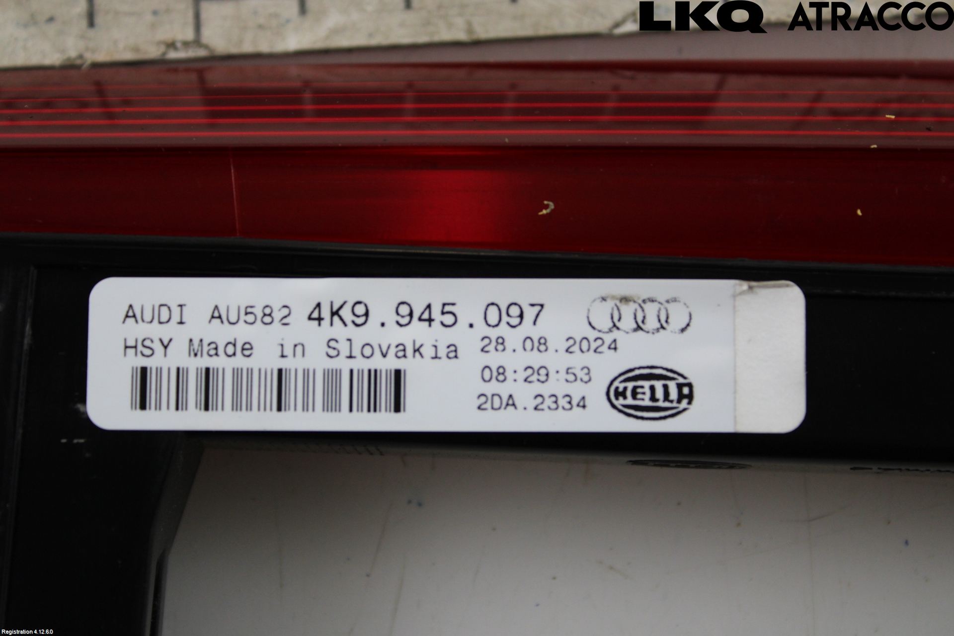 Audi A6/S6 E-TRON 24- Bromsljus Bakruta