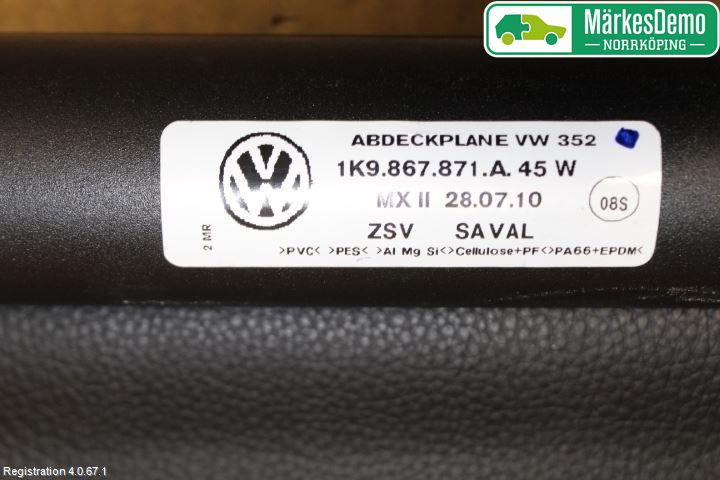 Volkswagen VW GOLF VI 09-13 Insynskydd