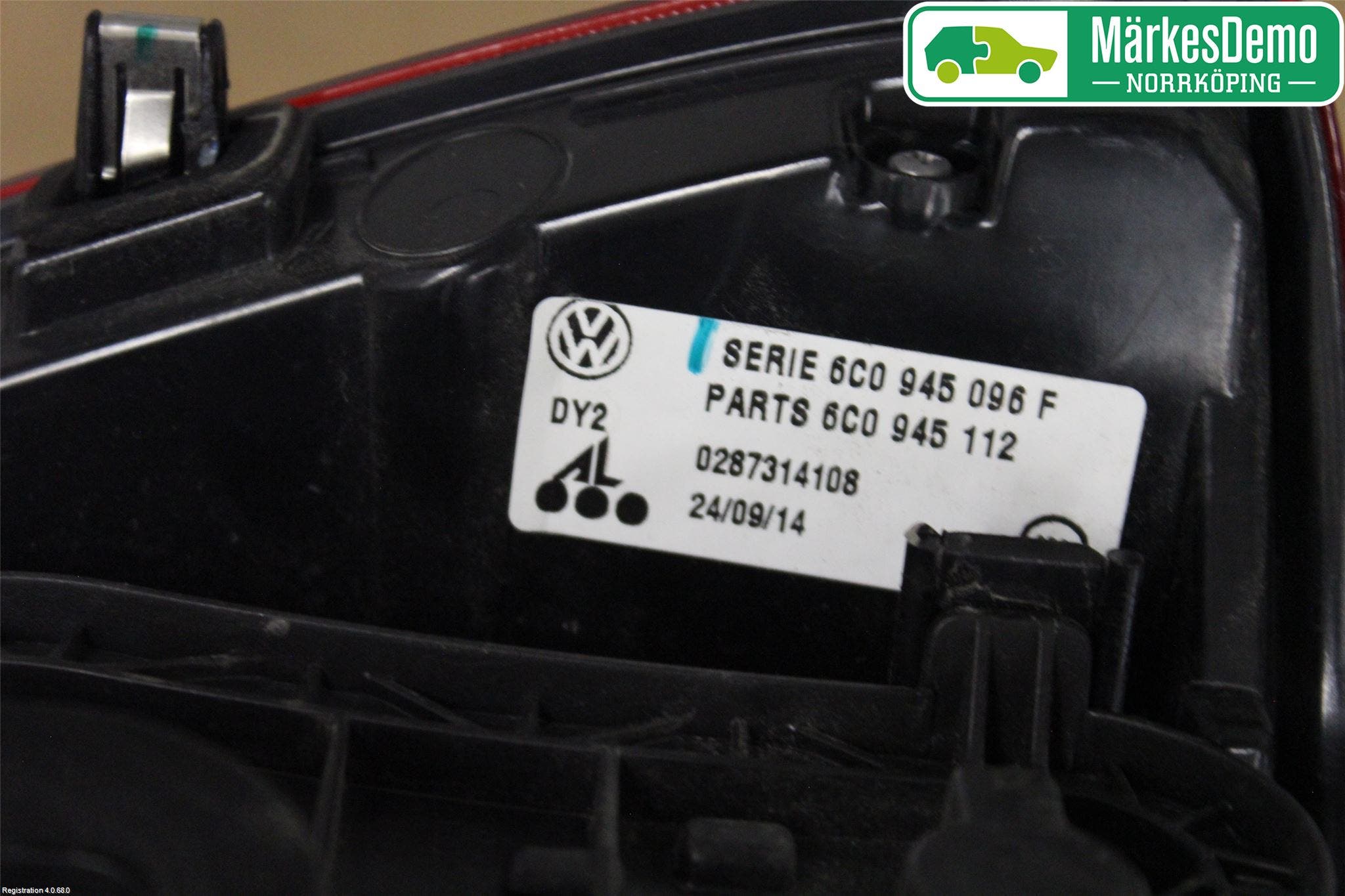 Volkswagen VW POLO 10-17 Bakljus Höger