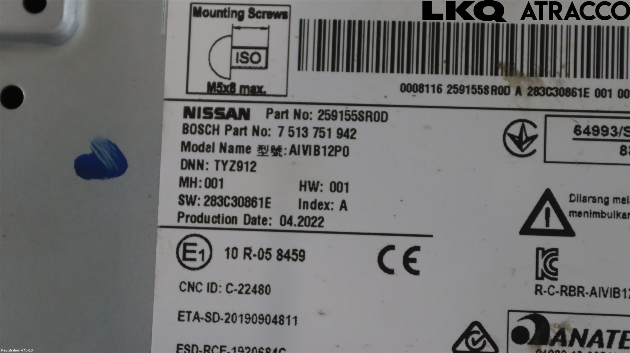 Nissan LEAF 18- Cd Radio - Multimediapanel