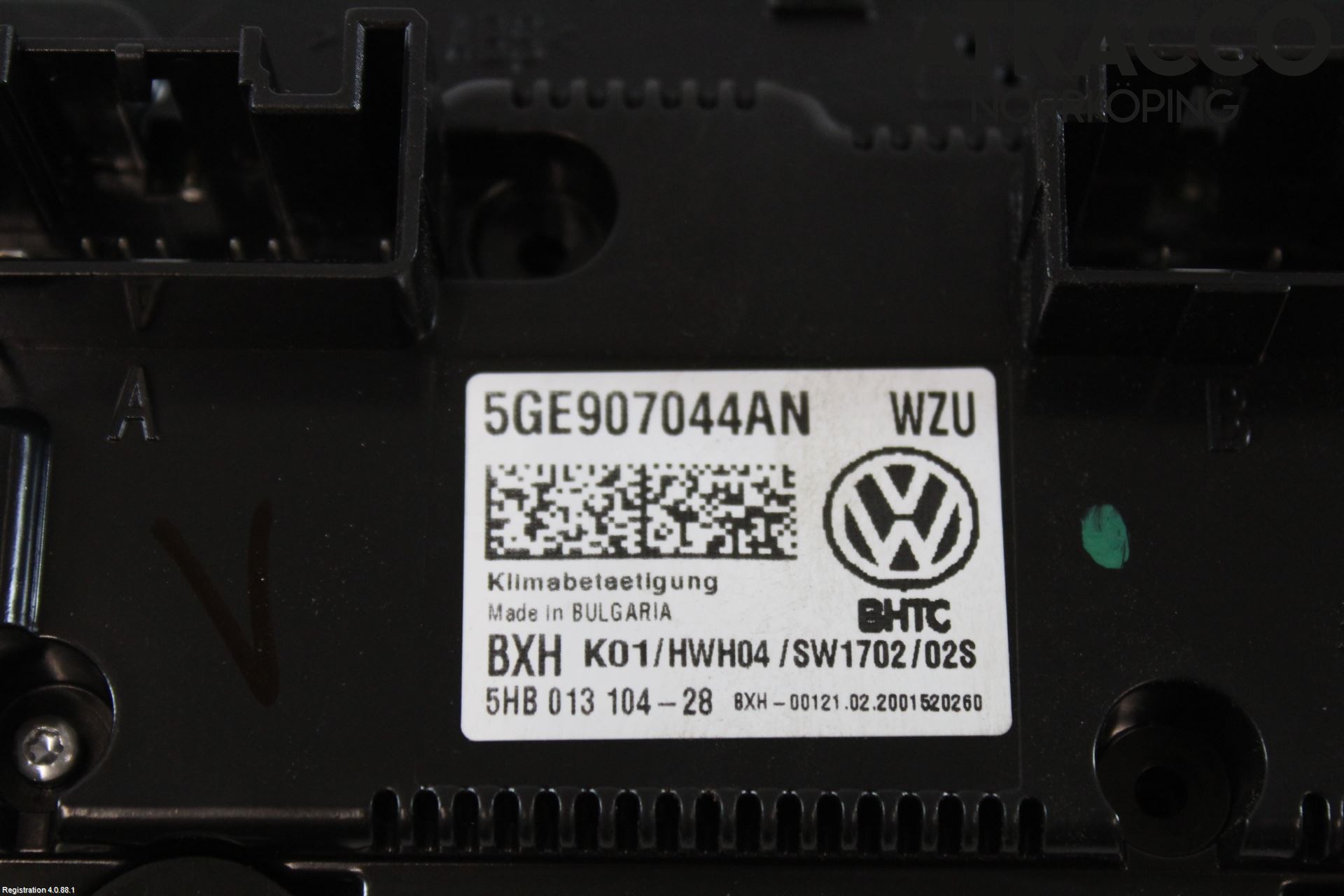 Volkswagen VW GOLF / E-GOLF VII 13-20 Värmereglage